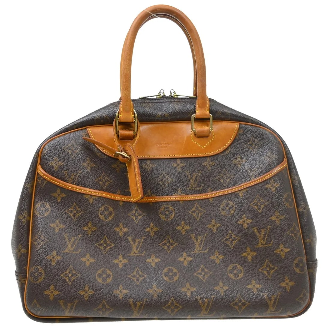 Louis Vuitton Deauville Brown Monogram Canvas Handbag (1 of 16)
