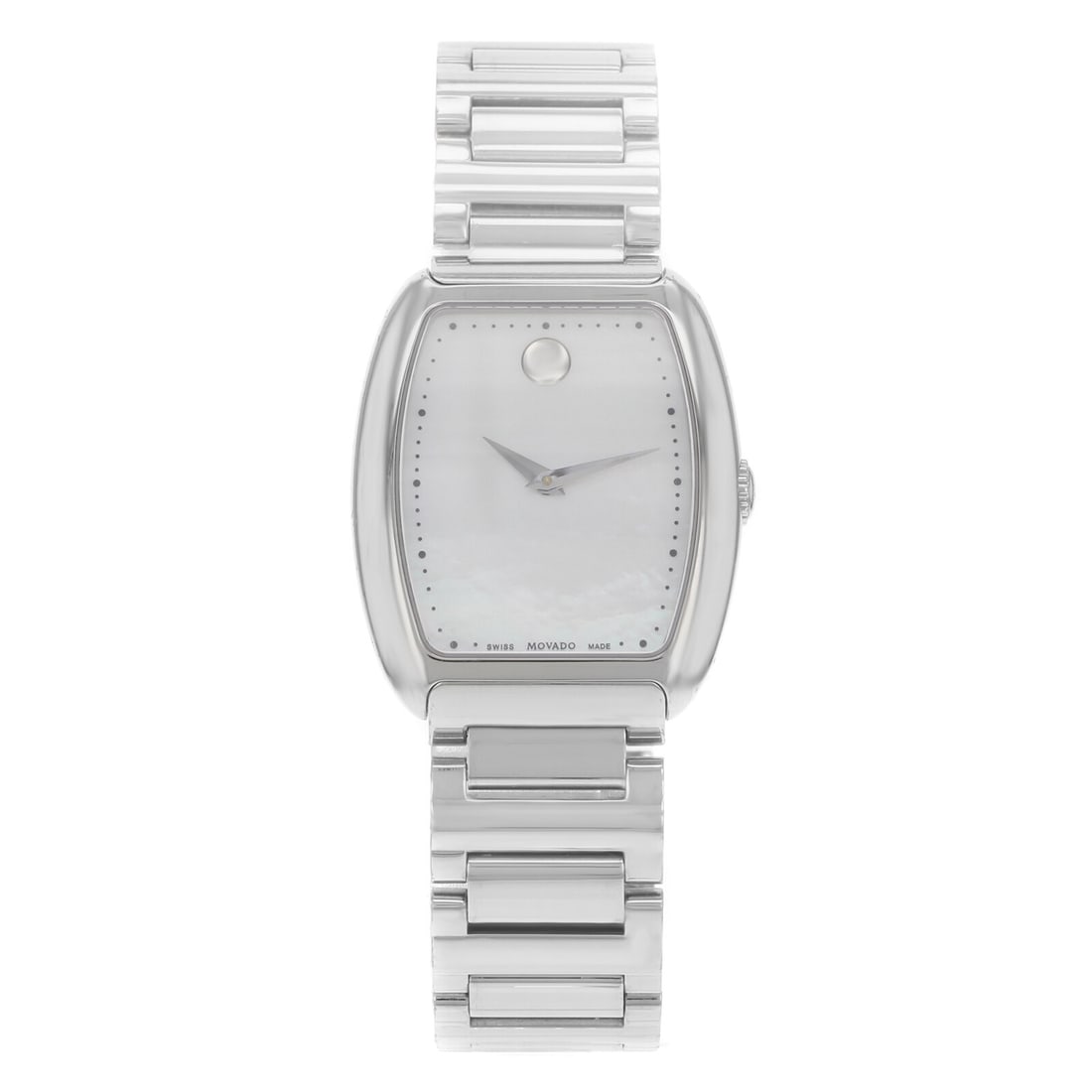 Movado Concerto Model 0606547 Quartz Ladies Watch with Mother Pearl Dial: Movado Concerto Model 0606547 Quartz Ladies Watch with Mother Pearl Dial Introducing the Movado Concerto Ladies Watch, a stunning timepiece featuring a white mother of pearl dial set within a luxuriou