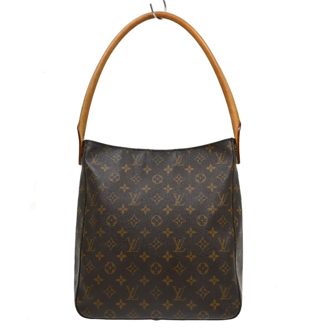 Louis Vuitton Looping GM Monogram Shoulder Bag M51145: Louis Vuitton Looping GM Monogram Shoulder Bag M51145 Vintage Louis Vuitton Looping GM shoulder bag in Monogram pattern with a rectangular shape and zip closure. It features a brown exterior with beig