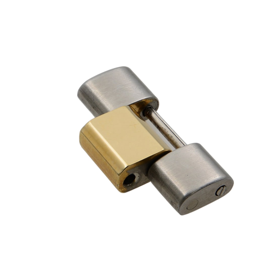 TAG Heuer 17mm Bracelet Link for Formula 1 Gold Tone Plated Steel: TAG Heuer 17mm Bracelet Link for Formula 1 Gold Tone Plated Steel Enhance your TAG Heuer Formula 1 watch with this brushed and plated steel 17mm bracelet link. Crafted from durable stainless steel, th