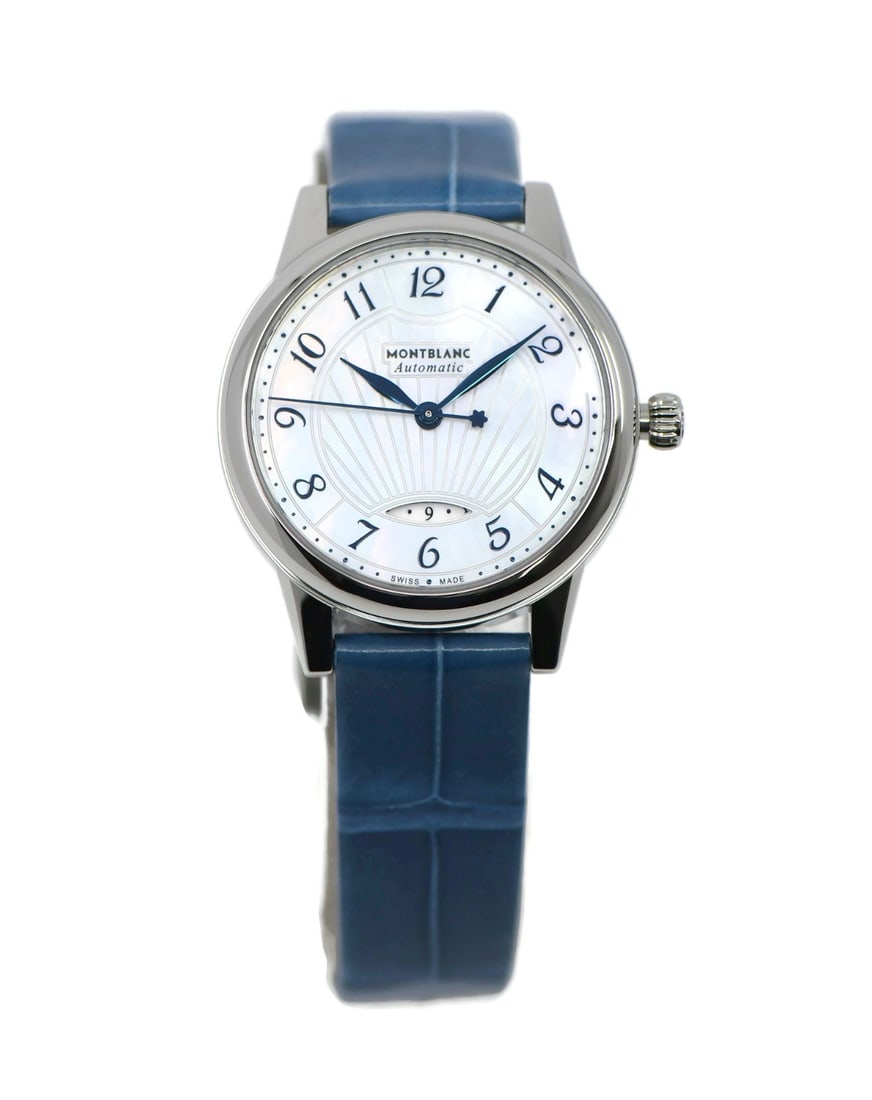 Montblanc Boheme 118774 Stainless Steel Automatic Watch with Box and Papers: Montblanc Boheme 118774 Stainless Steel Automatic Watch with Box and Papers Experience elegance and precision with the Montblanc Boheme Stainless Steel Watch. This exquisite wristwatch features a mech