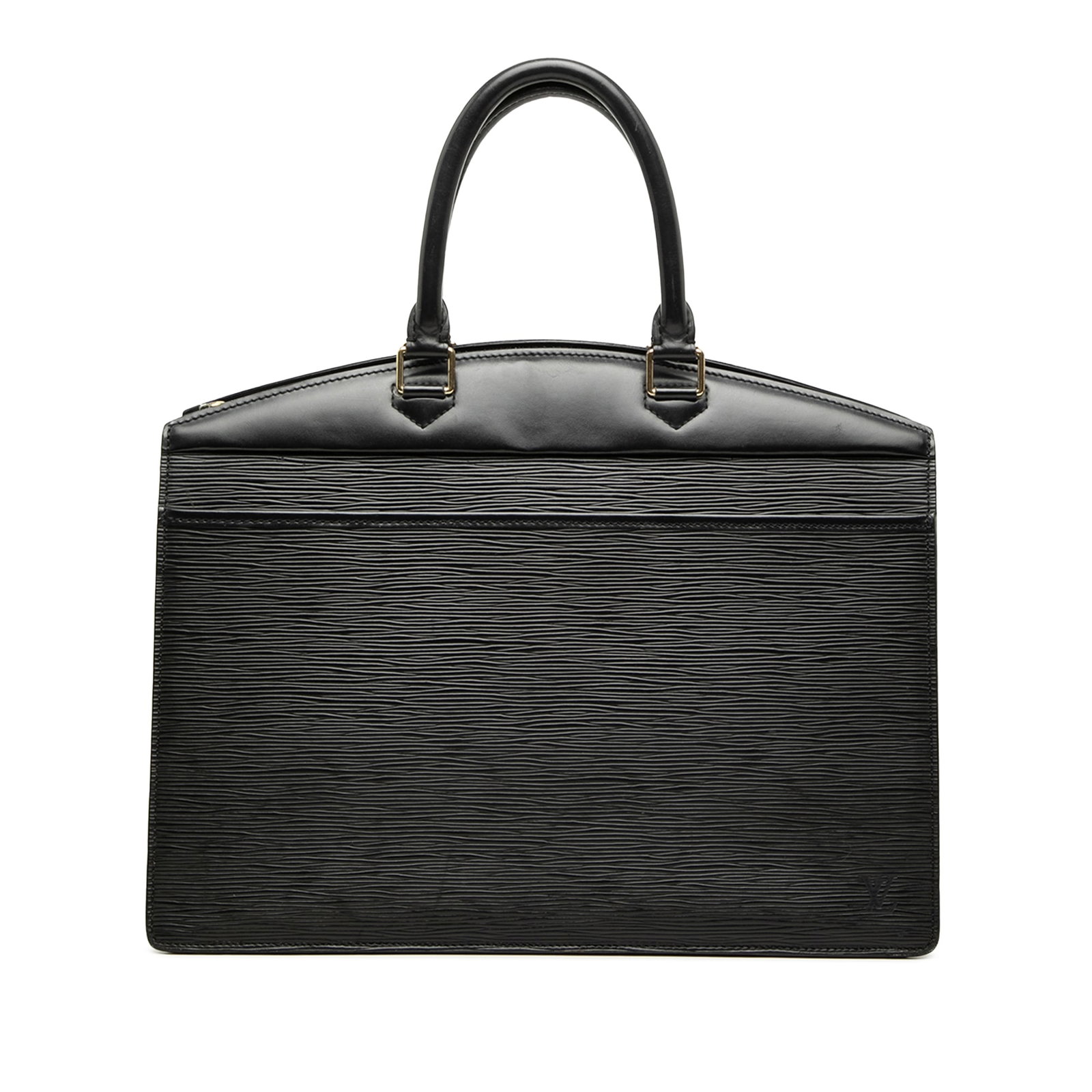 Louis Vuitton Riviera Black Epi Leather Handbag: Louis Vuitton Riviera Black Epi Leather Handbag Louis Vuitton Epi Riviera handbag crafted in black leather with rolled leather handles, a top zip closure, one exterior slip pocket, and interior slip p