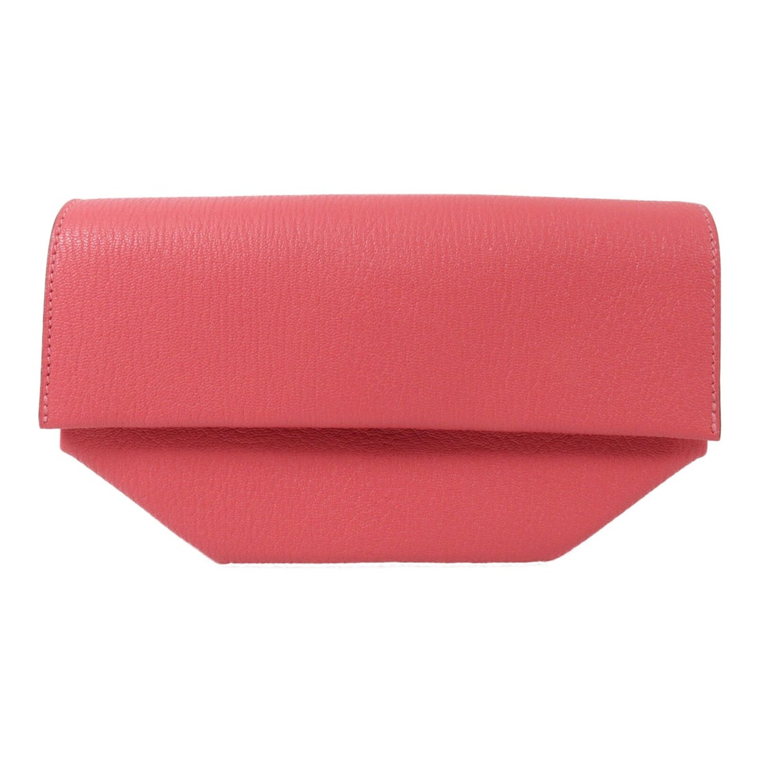 Hermes Opli Chevre Goatskin Clutch Bag Rose Lipstick PHW (1 of 12)