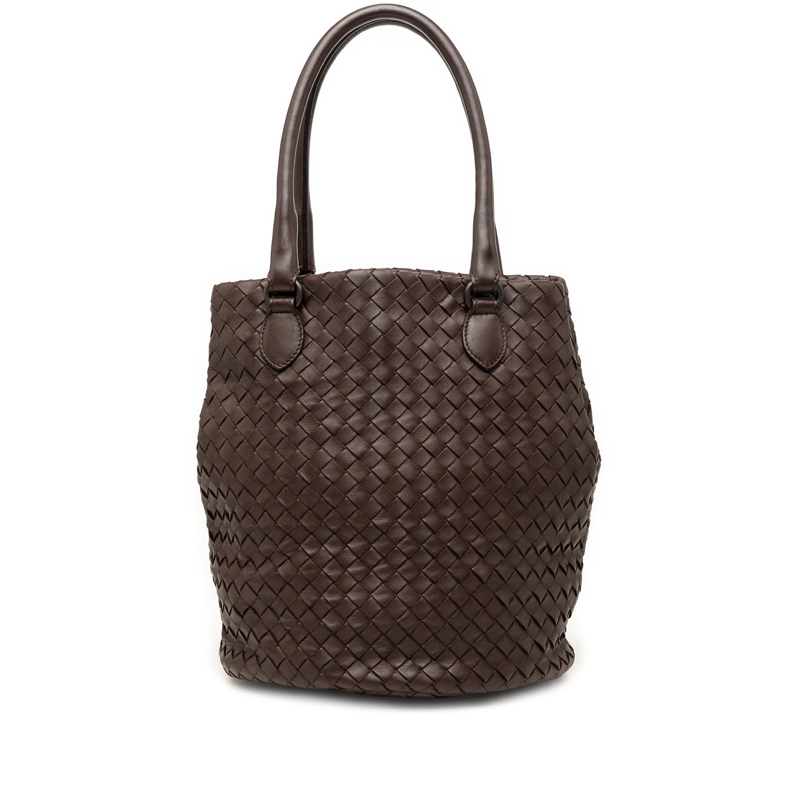 Brown Leather Bucket Bag Bottega Veneta Nappa Intrecciato (1 of 7)