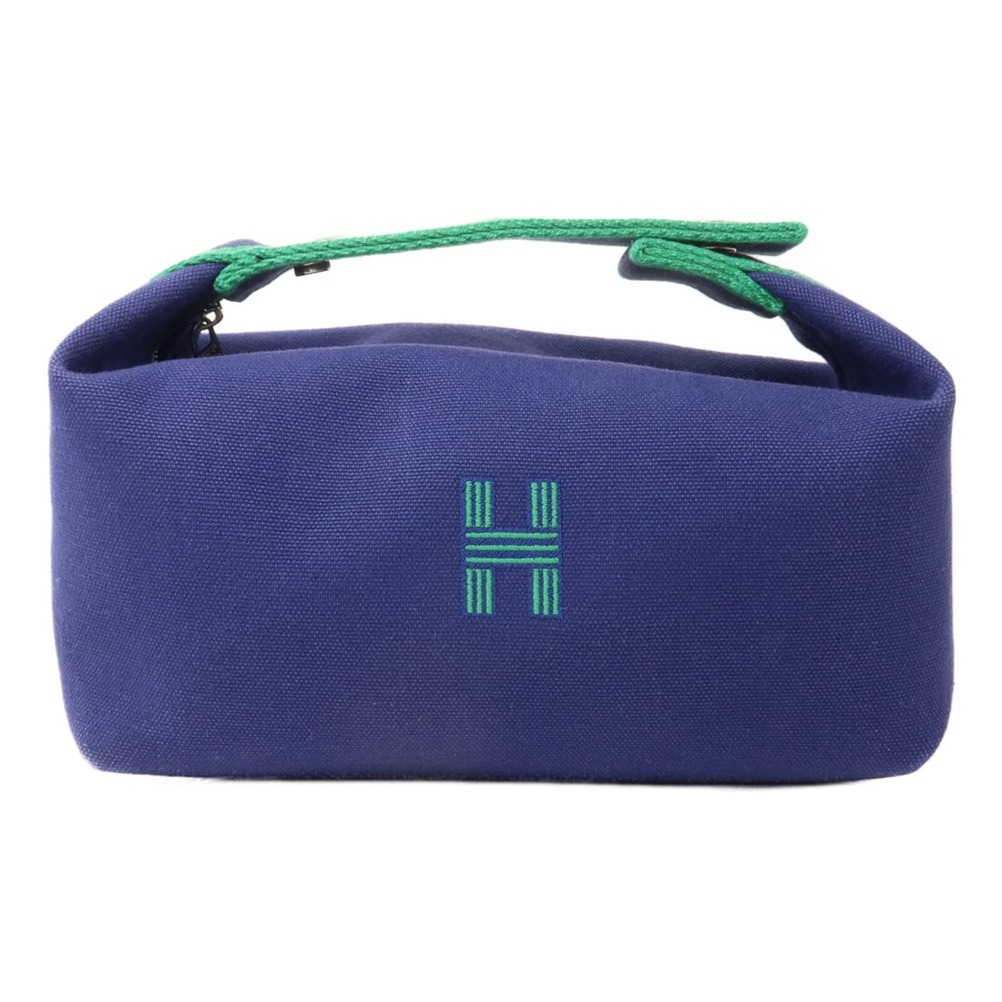 Hermes Bride A Brac PM Canvas Handbag Bleu Marine PHW (1 of 16)
