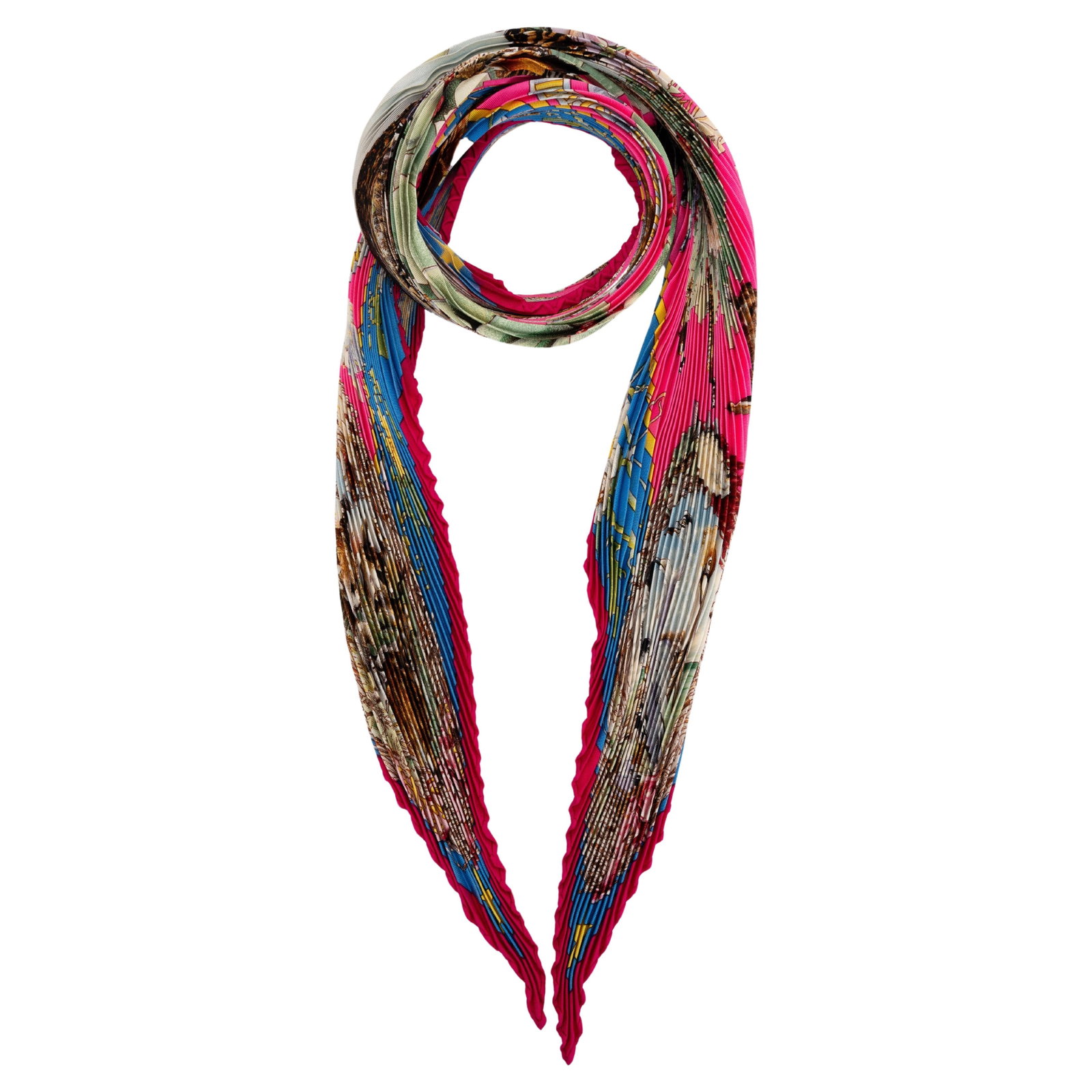 Hermes Kachinas Scarf by Kermit Oliver 100% Silk 35 in: Hermes Kachinas Scarf by Kermit Oliver 100% Silk 35 in Experience the elegance of the Hermes Pleated Oliver Kachinas Scarf, a stunning piece crafted from 100% silk twill. This exquisite scarf features