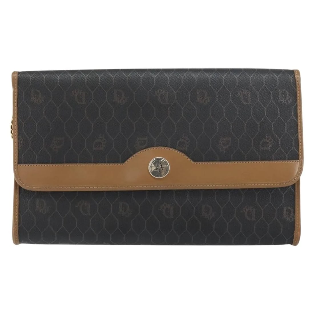 Christian Dior Vintage Honeycomb Chain Shoulder Bag Black Canvas: Christian Dior Vintage Honeycomb Chain Shoulder Bag Black Canvas Vintage Christian Dior Honeycomb chain bag in black canvas. This women's bag is made in France and remains in good vintage condition wi
