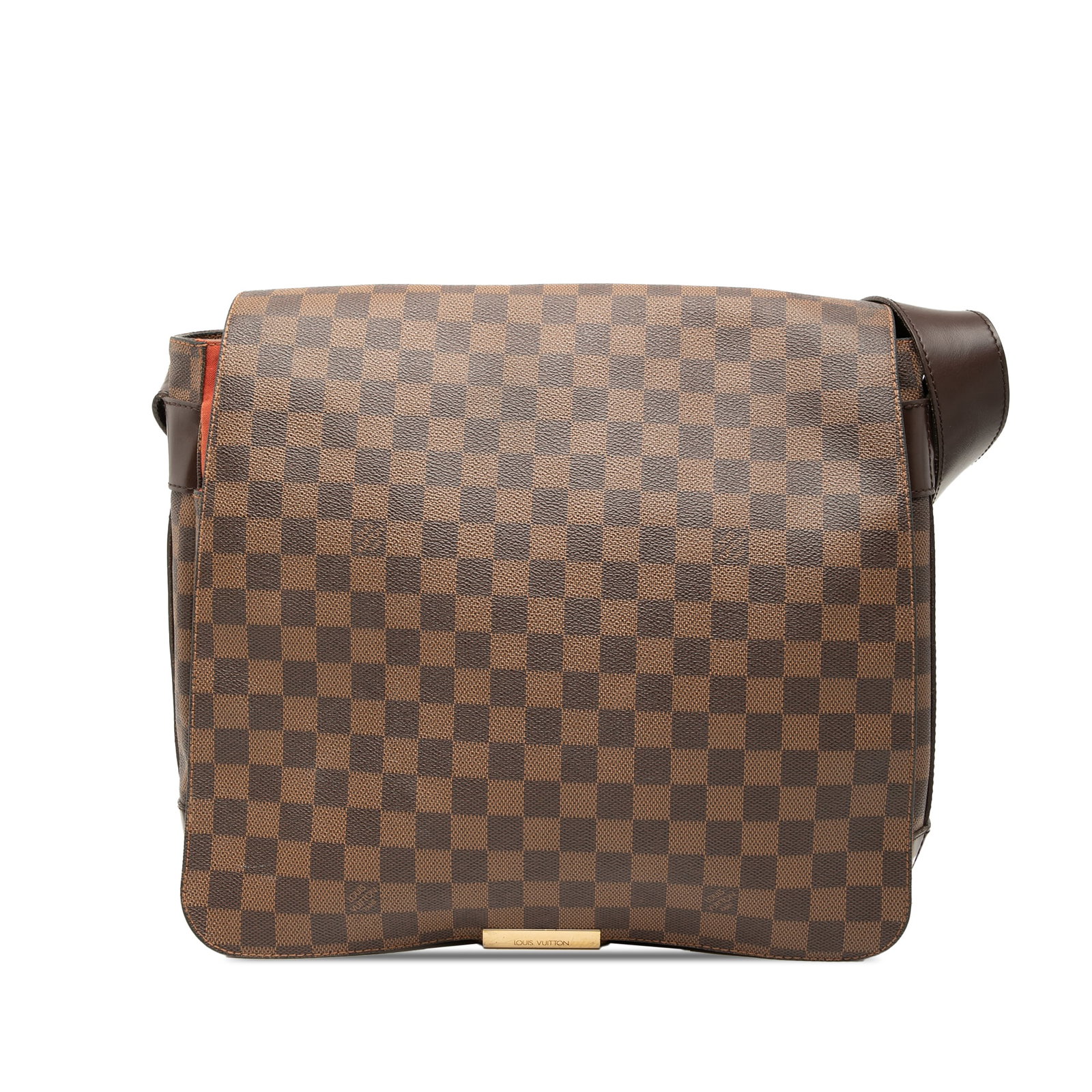 Louis Vuitton Bastille Damier Ebene Messenger Bag Brown: Louis Vuitton Bastille Damier Ebene Messenger Bag Brown Louis Vuitton Damier Ebene Bastille shoulder bag in brown fabric with an adjustable flat strap, front flap with hook closure, exterior back zip 