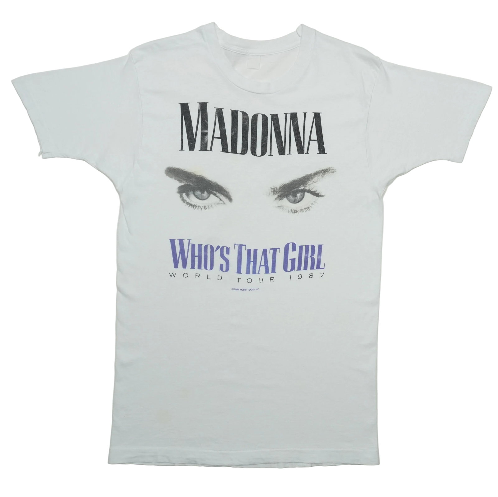 Vintage 1987 Madonna World Tour Cotton Shirt: Vintage 1987 Madonna World Tour Cotton Shirt This is an original vintage 1987 Madonna Who's That Girl World Tour shirt. Featuring authentic tour graphics from the era, this shirt is made from 100% cot