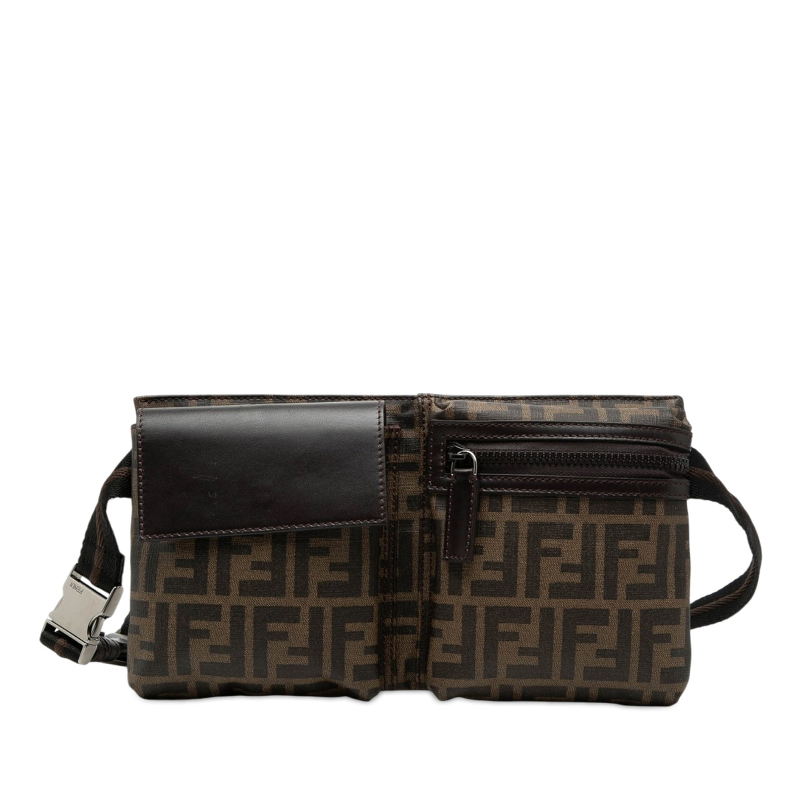 Fendi Zucca canvas waist bag with double pockets (1 of 7)