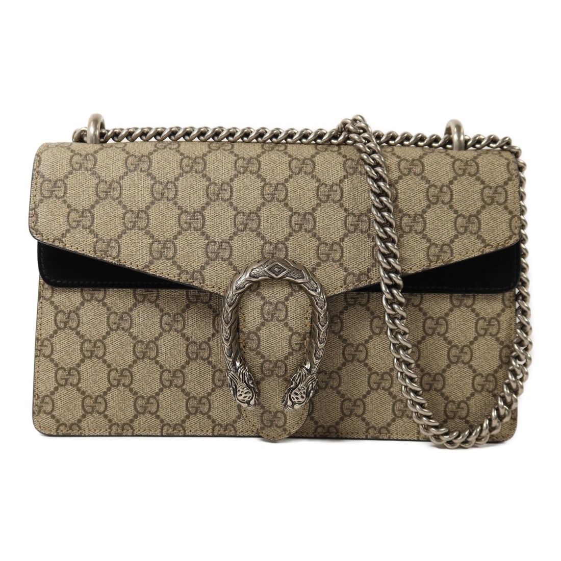 Gucci Dionysus 400249 shoulder bag beige black coated canvas suede (1 of 16)