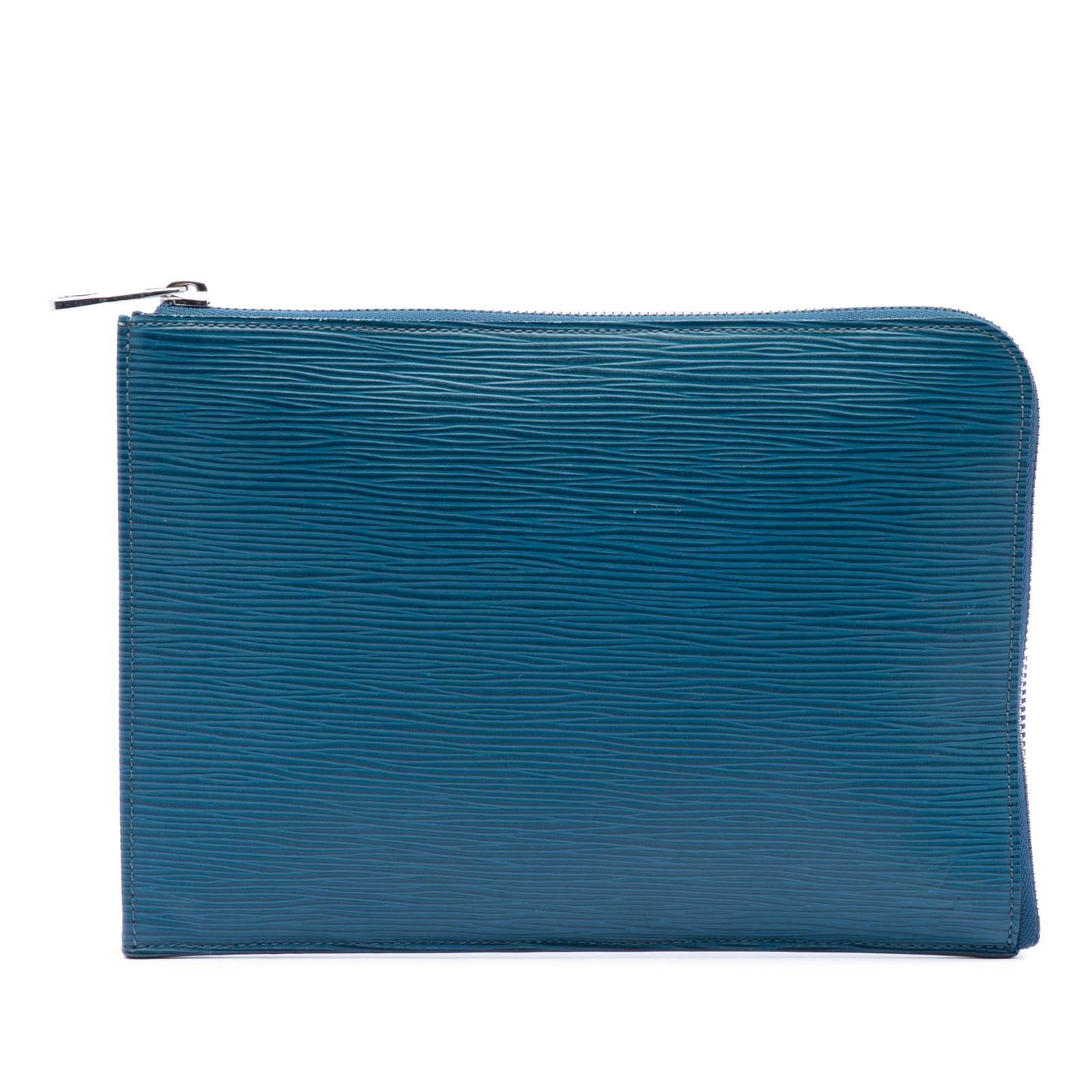 Louis Vuitton Epi Leather Pochette Jour PM Blue Zip Around Bag (1 of 7)