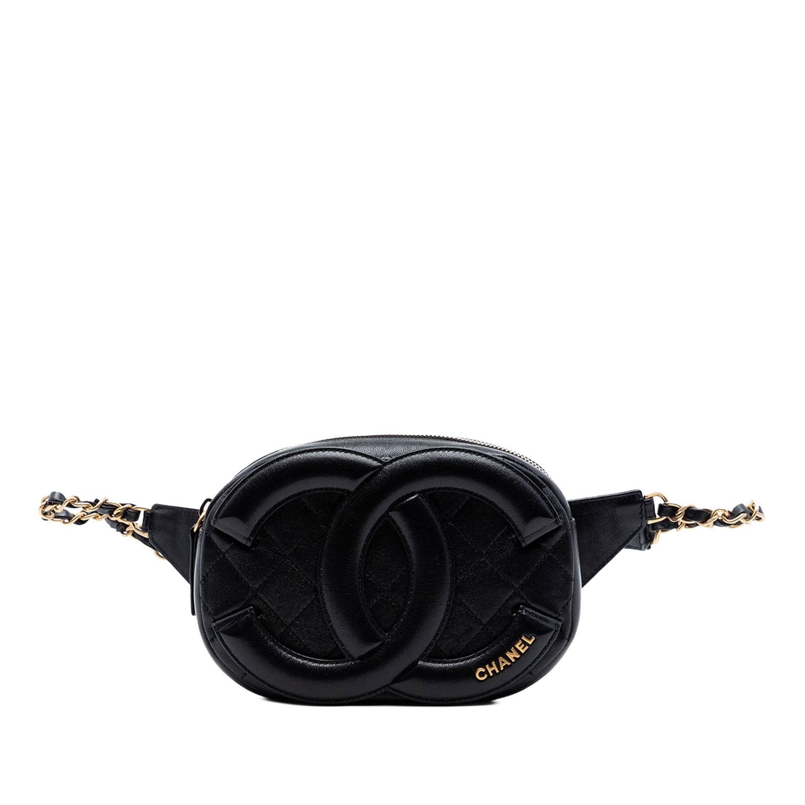 Chanel Coco Midnight Quilted Lambskin Crossbody Bag: Chanel Coco Midnight Quilted Lambskin Crossbody Bag This Chanel CC Quilted Lambskin Coco Midnight Camera Bag is crafted from quilted lambskin leather in black and features a leather-woven chain link s