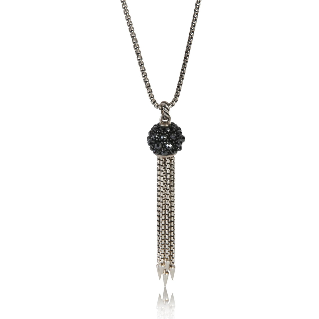 David Yurman Berries Tassel Necklace in Sterling Silver with Hematite (1 of 3)