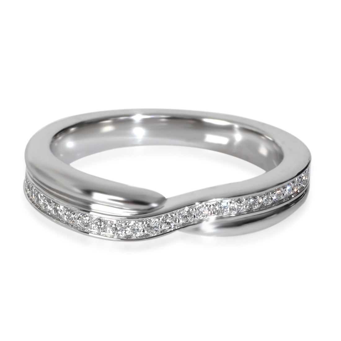 Harry Winston Tryst Platinum Diamond Band 0.12ct Womens Ring (1 of 4)