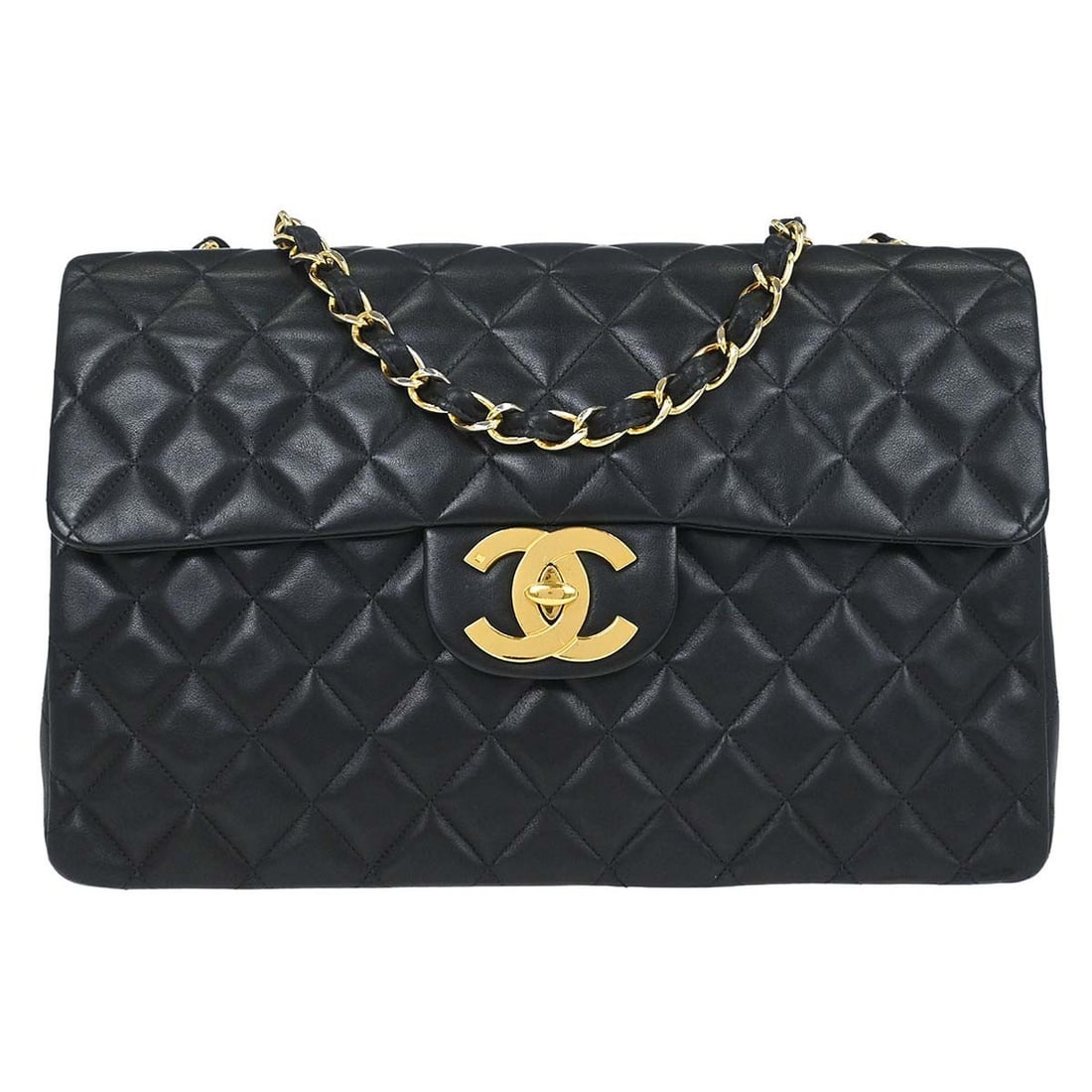CHANEL Classic Flap Maxi shoulder bag in black lambskin (1 of 18)