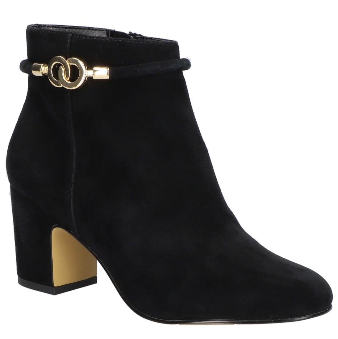 Bella Vita Diaz Black Suede Leather Booties 6M with Zipper Closure (1 of 6)