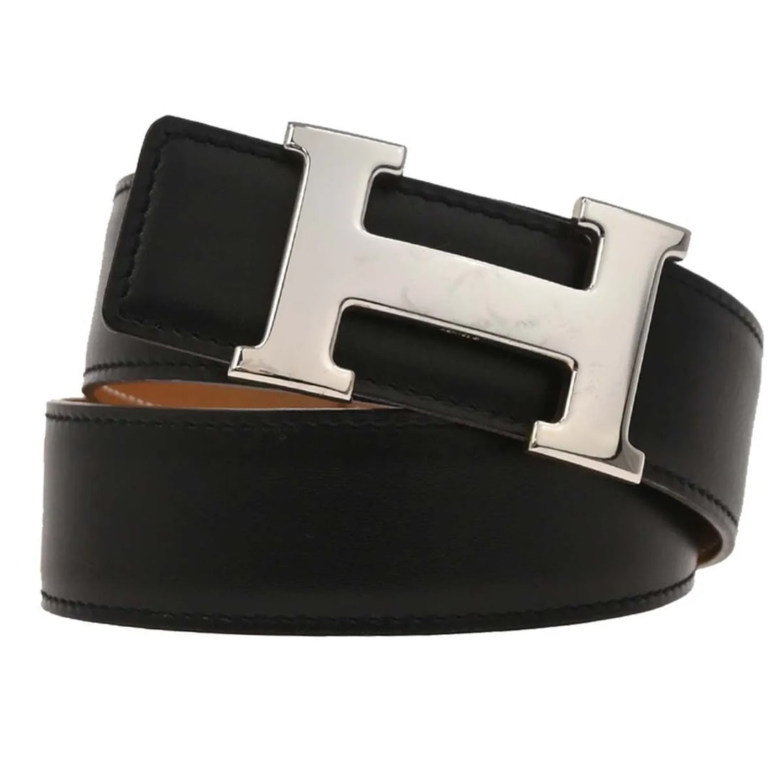 Reversible Black Leather Belt Constance by Hermes for Women (1 of 7)