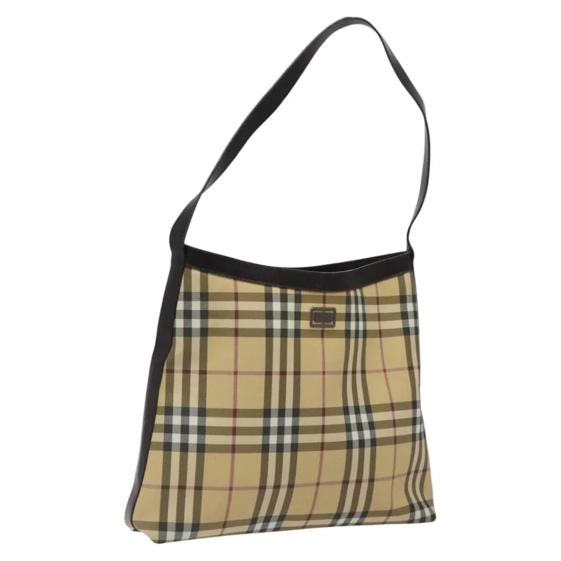 Burberry Nova Check Canvas Shoulder Bag Beige: Burberry Nova Check Canvas Shoulder Bag Beige Burberry Nova Check bag in beige canvas with leather trim. Made in Italy, this women's bag is presented in good condition with visible wear from use, incl