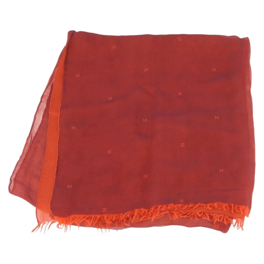 Hermes Red Silk Scarf Made in France 68cm x 168cm (1 of 15)