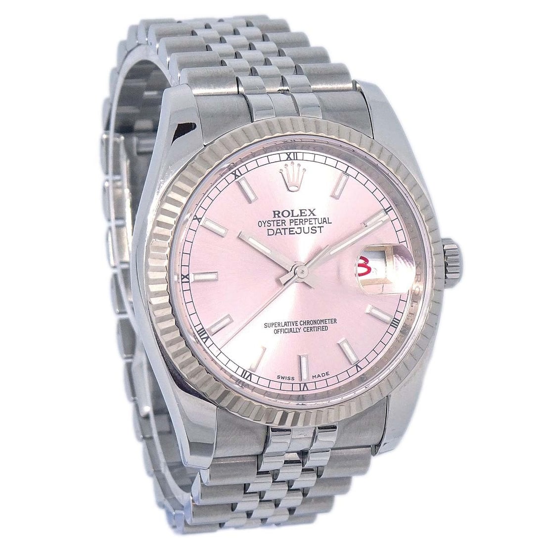 Rolex Datejust 116234 36mm automatic men's wristwatch in stainless steel 18K: Rolex Datejust 116234 36mm automatic men's wristwatch in stainless steel 18K Rolex Oyster Perpetual Datejust 36mm Ref. 116234 self-winding wristwatch with an automatic mechanical movement. It features