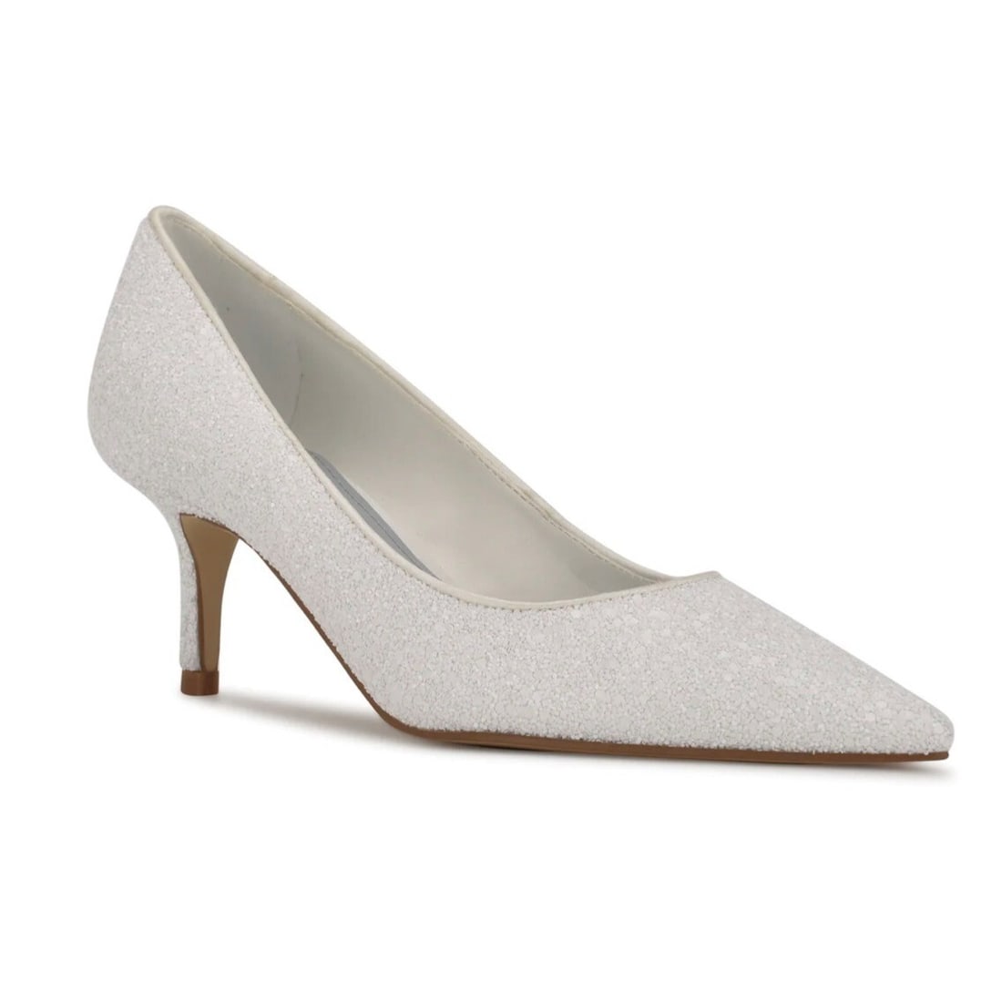Nine West Arlene Pearl Glitter Pointy Toe Kitten Heel Pumps 6.5M (1 of 7)