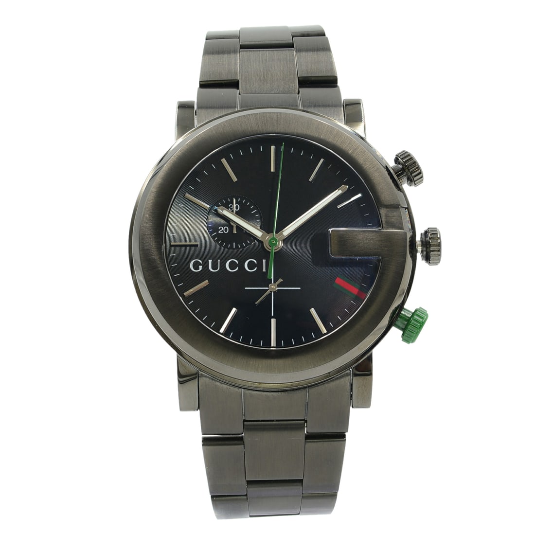 Gucci G-Chrono YA101331 Black Dial Stainless Steel Quartz Men's Watch: Gucci G-Chrono YA101331 Black Dial Stainless Steel Quartz Men's Watch Discover the Gucci G-Chrono Men's Watch, a stylish blend of elegance and functionality. Featuring a striking black dial with stick