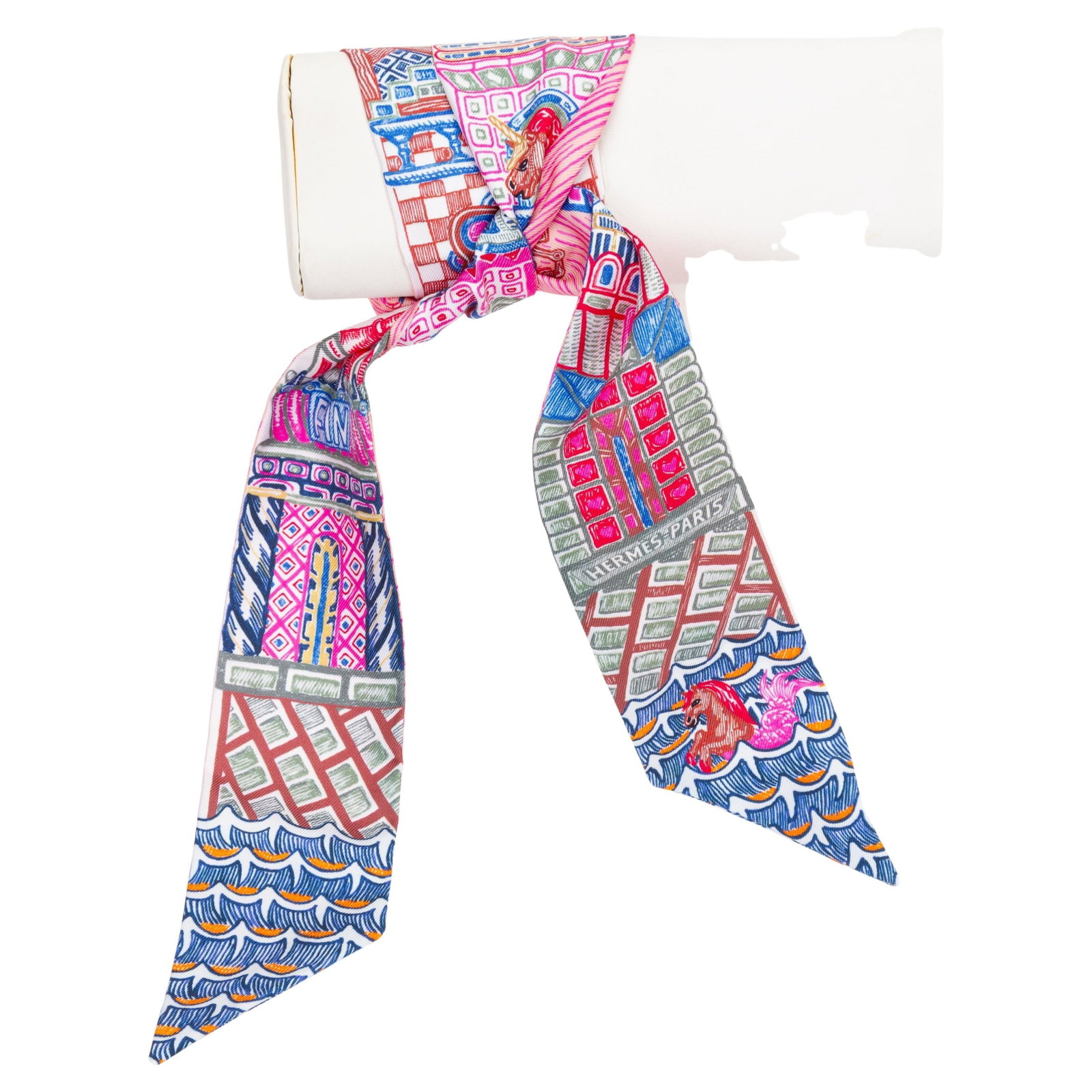 Hermes Super Quest silk Twilly scarf with box (1 of 4)
