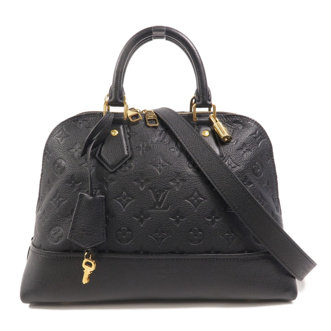 Louis Vuitton Neo Alma PM M44832 Monogram Empreinte Shoulder Handbag: Louis Vuitton Neo Alma PM M44832 Monogram Empreinte Shoulder Handbag The Neo Alma PM is a 2-way shoulder bag in Monogram Empreinte and calfskin, presented in black. It features a top handle, shoulder 