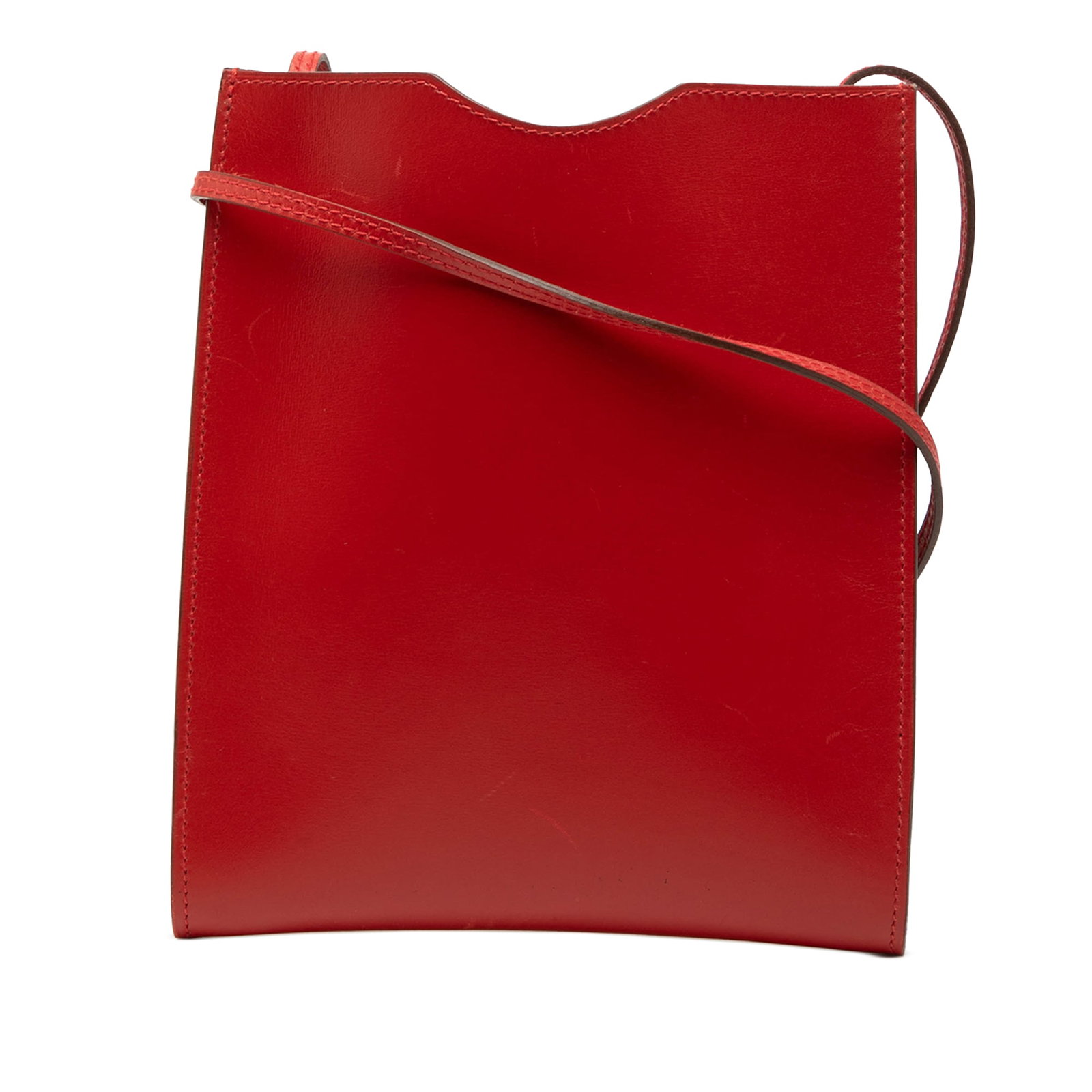 Hermes Onimaitou Rouge Vif Box Calf Leather Bag: Hermes Onimaitou Rouge Vif Box Calf Leather Bag The Hermes Box Calf Onimaitou is crafted from Box Calf leather in a striking Rouge Vif (red) color. It features a flat leather strap and an open top des