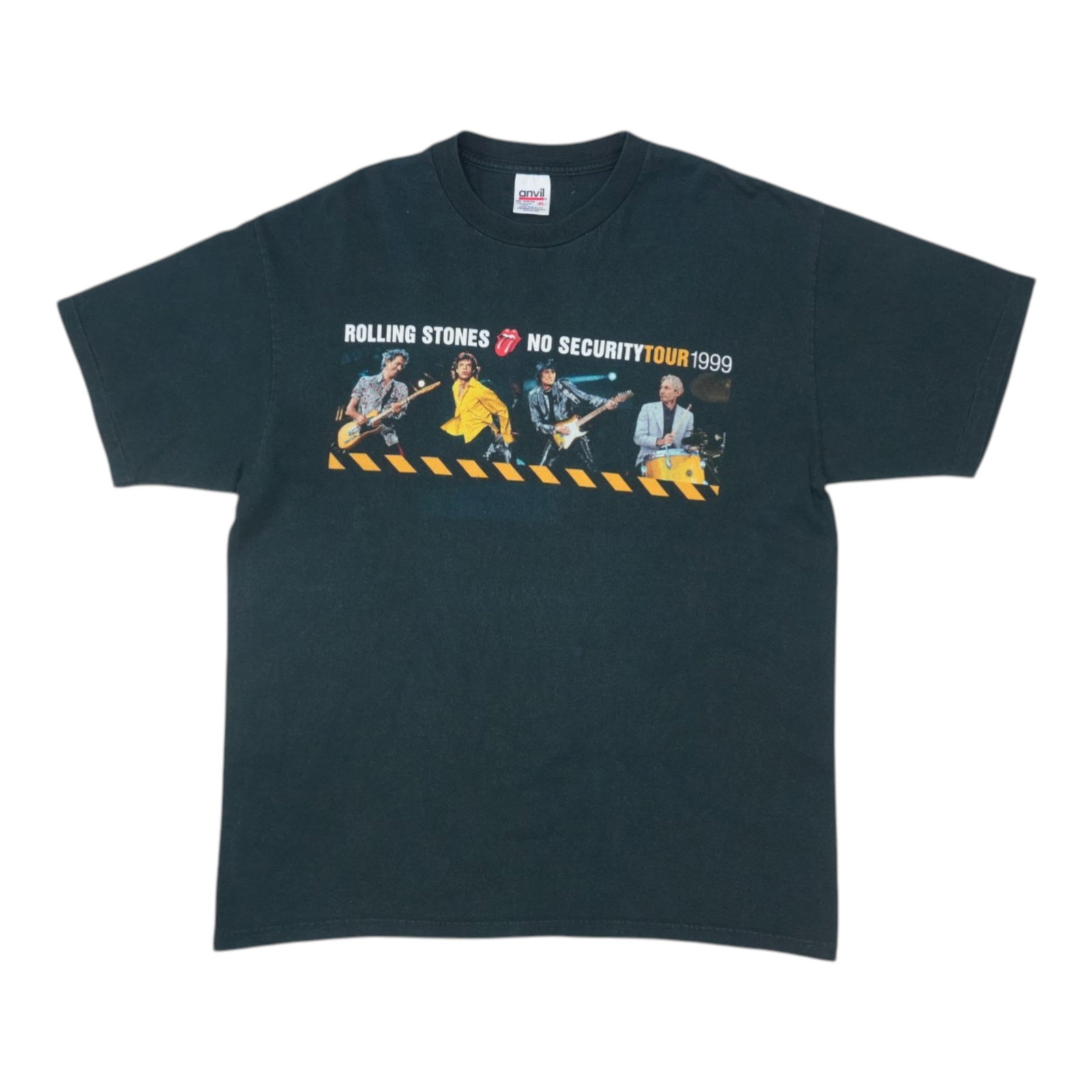 Vintage 1999 Black Cotton Rolling Stones No Security Tour T-Shirt XL (1 of 5)
