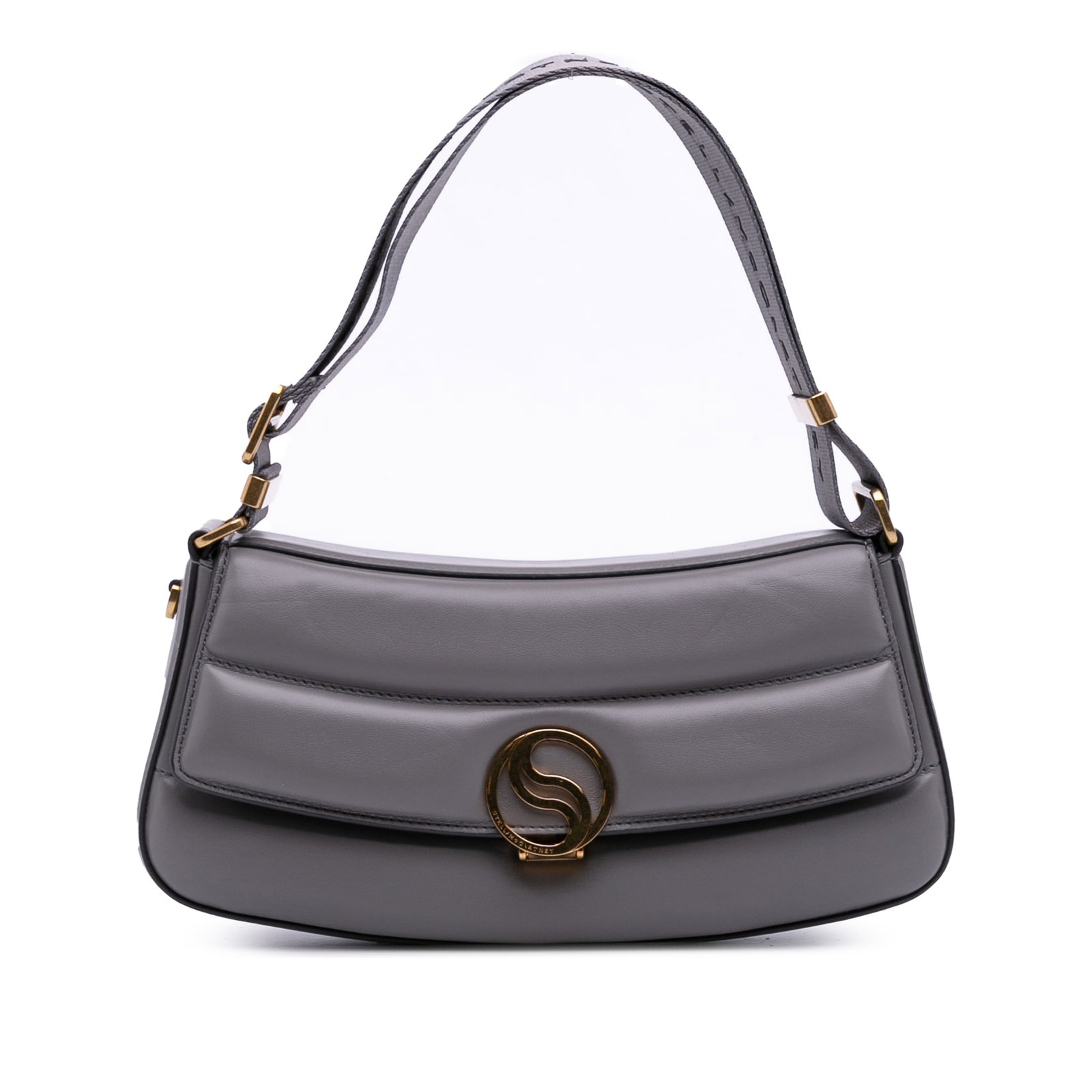 Stella McCartney Alter Mat S Wave Vegan Leather Shoulder Bag Gray (1 of 12)