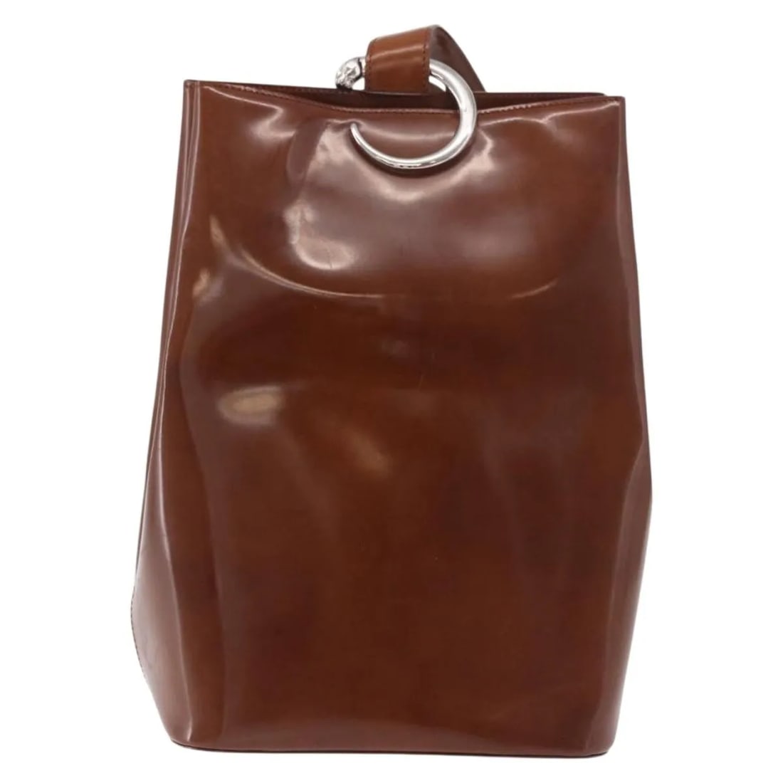 Cartier Panthere brown patent leather bag 20cm x 30cm x 14cm: Cartier Panthere brown patent leather bag 20cm x 30cm x 14cm Cartier Panthere unisex bag in brown patent leather, made in France. The piece is presented in good condition with noted exterior, strap, c