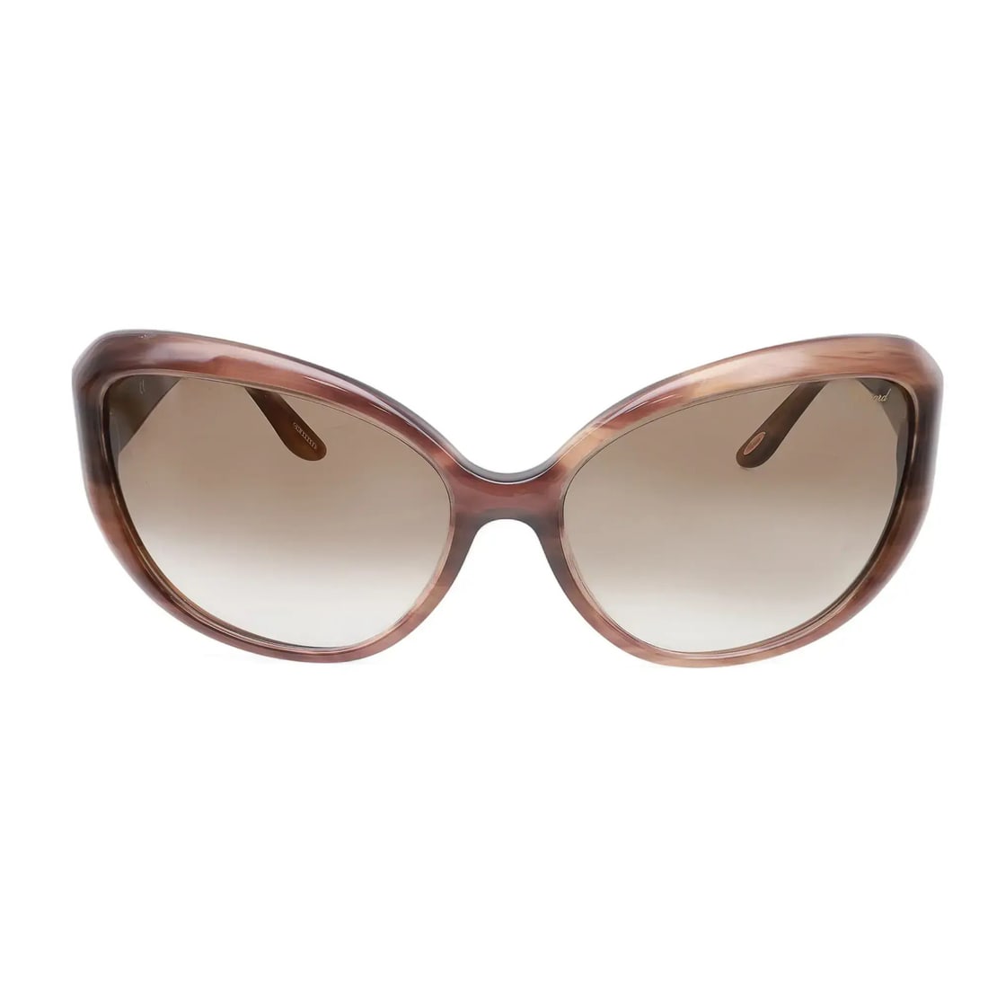 Chopard Sunglasses 95221-0147 Striped Beige Acetate Cat Eye Gradient Camel Lenses (1 of 5)