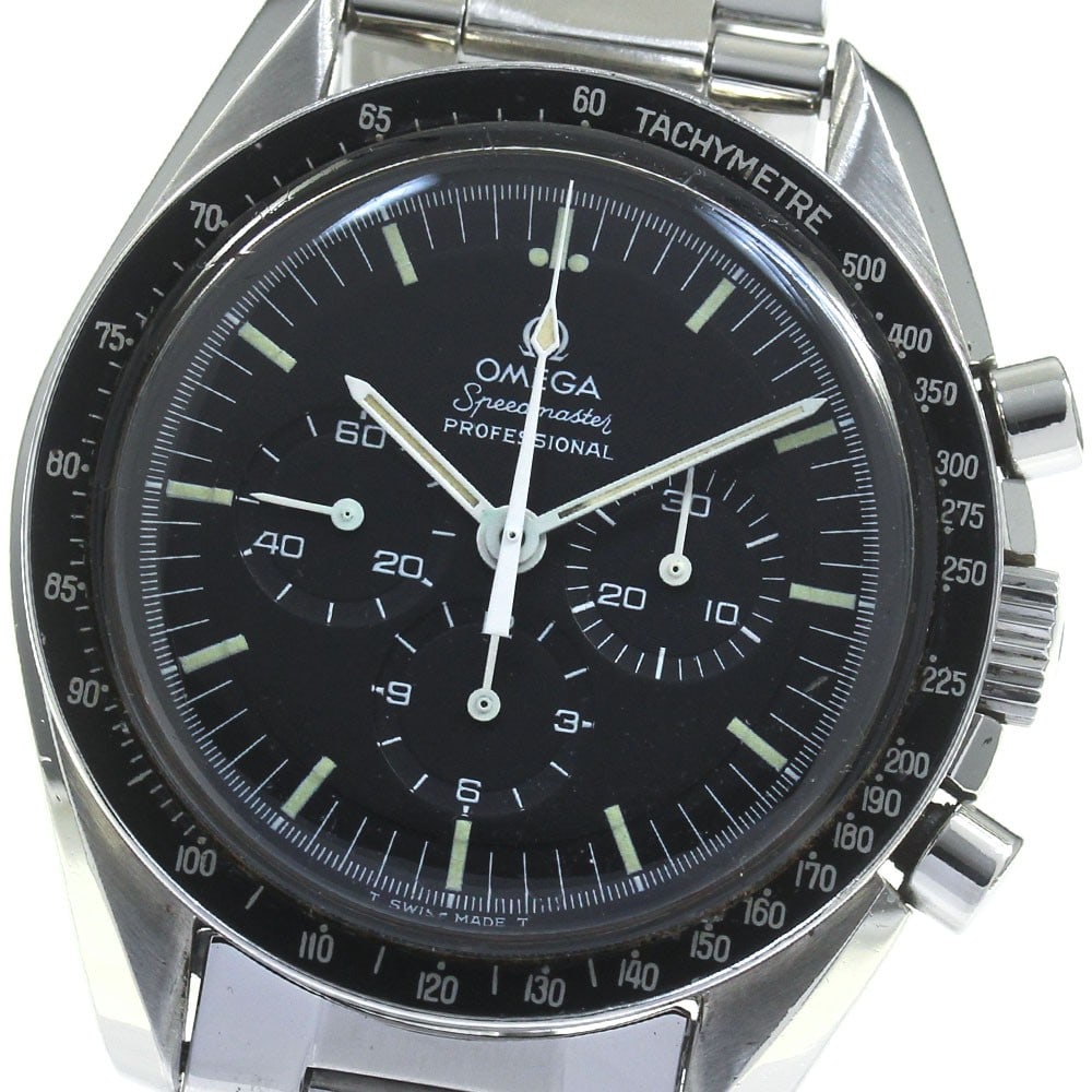 OMEGA Speedmaster Professional 145.022-69ST mens wristwatch Cal 861: OMEGA Speedmaster Professional 145.022-69ST mens wristwatch Cal 861 Omega Speedmaster Professional 5th men's wristwatch, reference 145.022-69ST, made in Switzerland. It features a stainless steel case