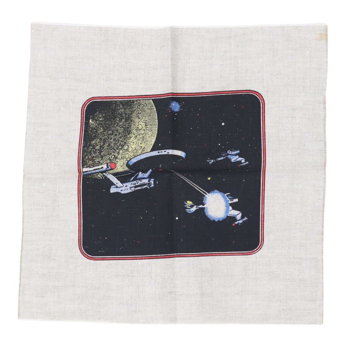Vintage Star Trek 1970s Test Print Pellon Textile Sample: Vintage Star Trek 1970s Test Print Pellon Textile Sample This is an original vintage 1970s Star Trek test print Pellon. It is an authentic piece from the era and not a modern reproduction. Please refe