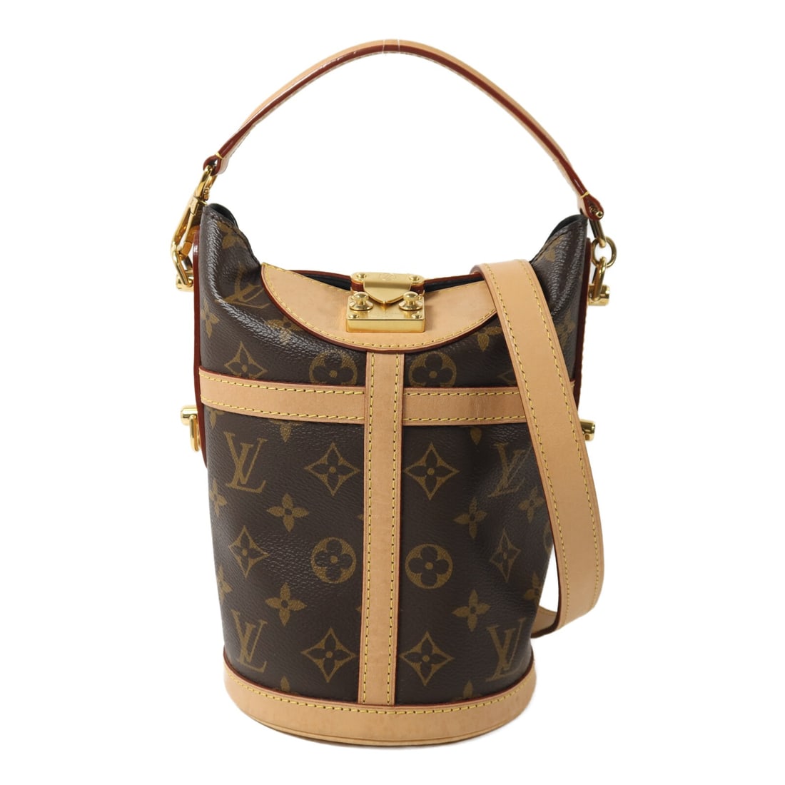 Louis Vuitton M43587 Monogram 2 Way Shoulder Bag Brown GHW: Louis Vuitton M43587 Monogram 2 Way Shoulder Bag Brown GHW Louis Vuitton 2-way shoulder bag handbag in Brown Monogram and PVC coated canvas, model M43587. Made in France, it features a shoulder strap,