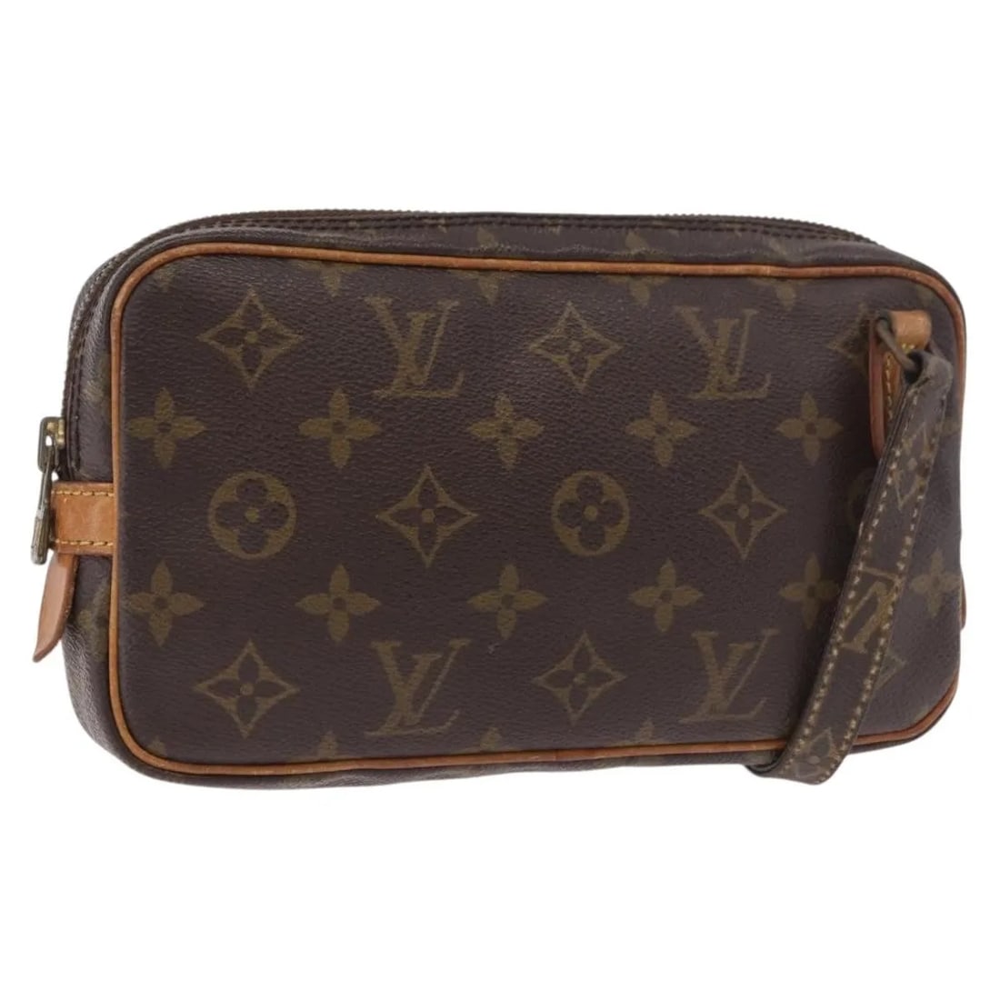 Louis Vuitton Pochette Marly Bandouliere Brown Canvas Shoulder Bag: Louis Vuitton Pochette Marly Bandouliere Brown Canvas Shoulder Bag Louis Vuitton Pochette Marly Bandouliere in brown monogram canvas. This unisex shoulder bag is made in France and shows good overall 