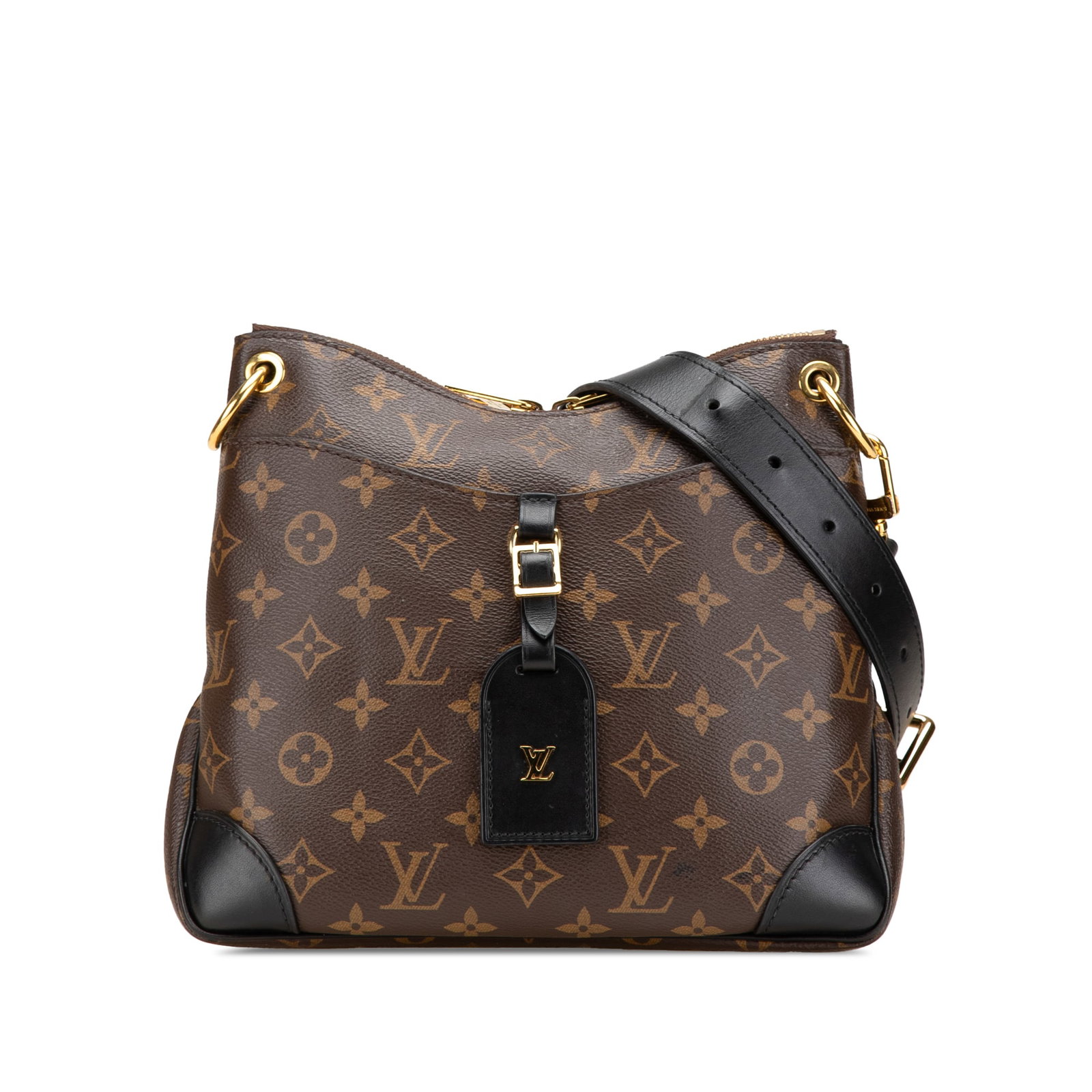 Louis Vuitton Odeon PM Brown Canvas Shoulder Bag with Monogram Pattern: Louis Vuitton Odeon PM Brown Canvas Shoulder Bag with Monogram Pattern The Louis Vuitton Monogram Odeon PM is crafted from monogram canvas with leather trim and features an adjustable flat leather str