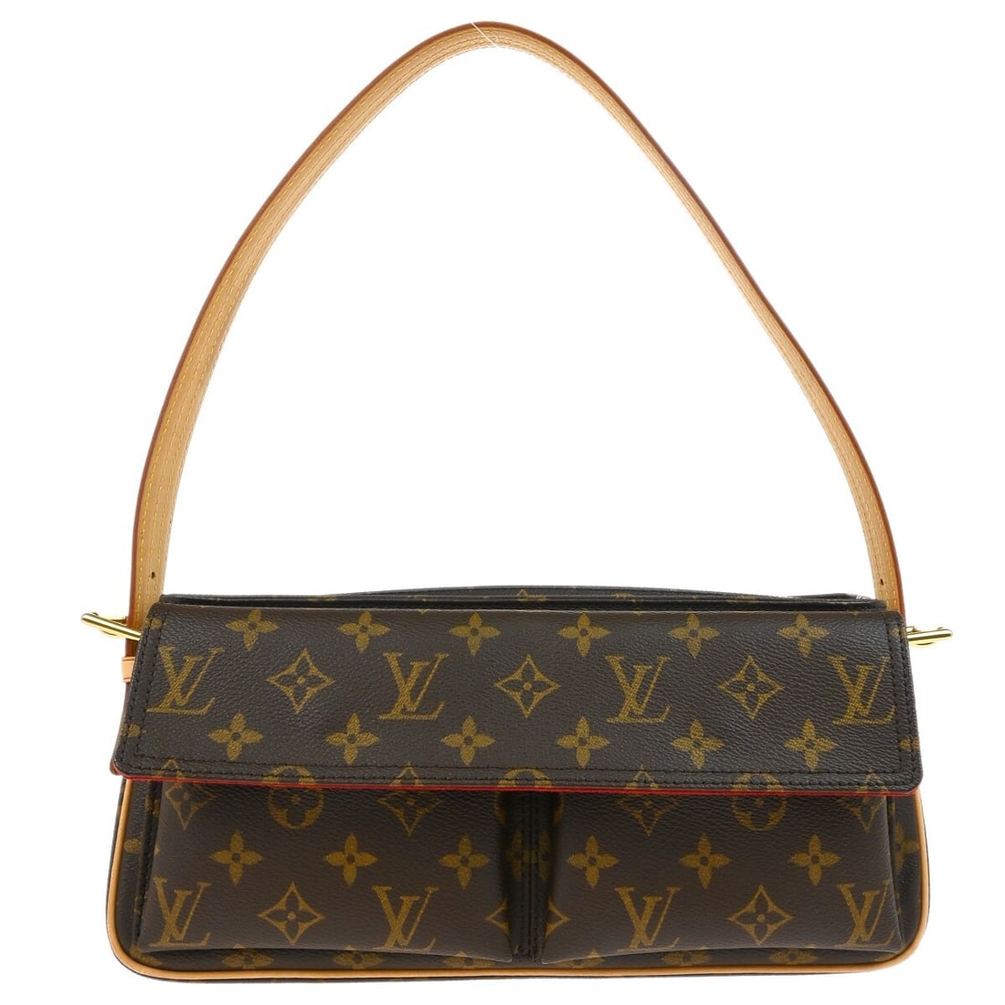Louis Vuitton Viva Cite MM Monogram Canvas Shoulder Bag M51164: Louis Vuitton Viva Cite MM Monogram Canvas Shoulder Bag M51164 Louis Vuitton Viva Cite MM handbag in Monogram canvas with leather trim and an Alcantara lining. This medium shoulder bag features a zip 