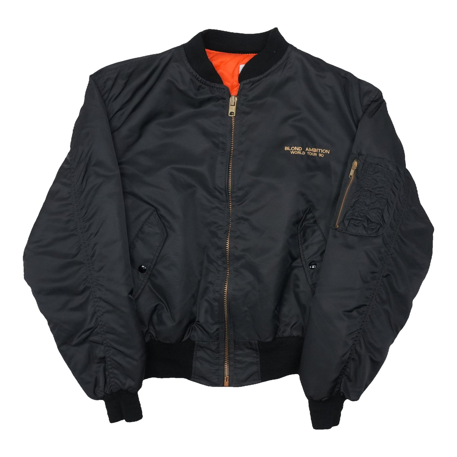 Vintage 1990 Madonna Blond Ambition Tour Nylon Bomber Jacket (1 of 5)