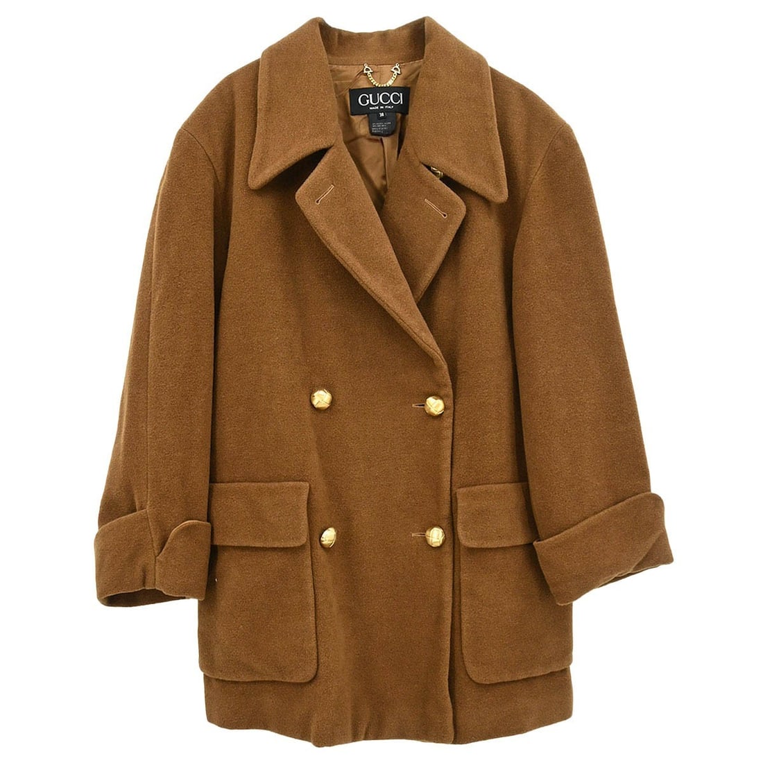 Gucci Womens Brown Mid Length Angora Wool Jacket Size 38 (1 of 13)