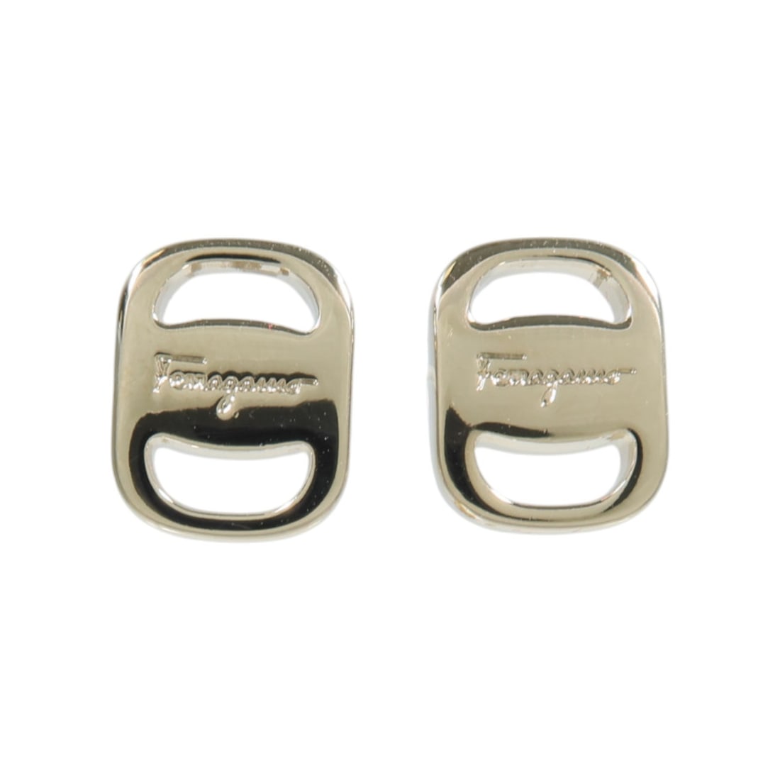 Salvatore Ferragamo Gold Tone Pierced Earrings for Women (1 of 8)