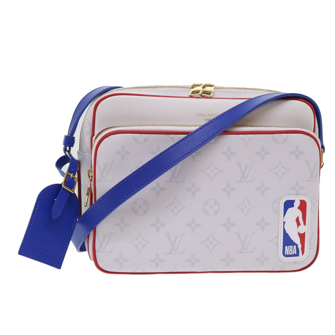 Louis Vuitton M45583 Nile PM Monogram Canvas Shoulder Bag White NBA: Louis Vuitton M45583 Nile PM Monogram Canvas Shoulder Bag White NBA Louis Vuitton Monogram Nile PM shoulder bag in white Monogram Canvas, made in France. This women's bag features the M45583 product l