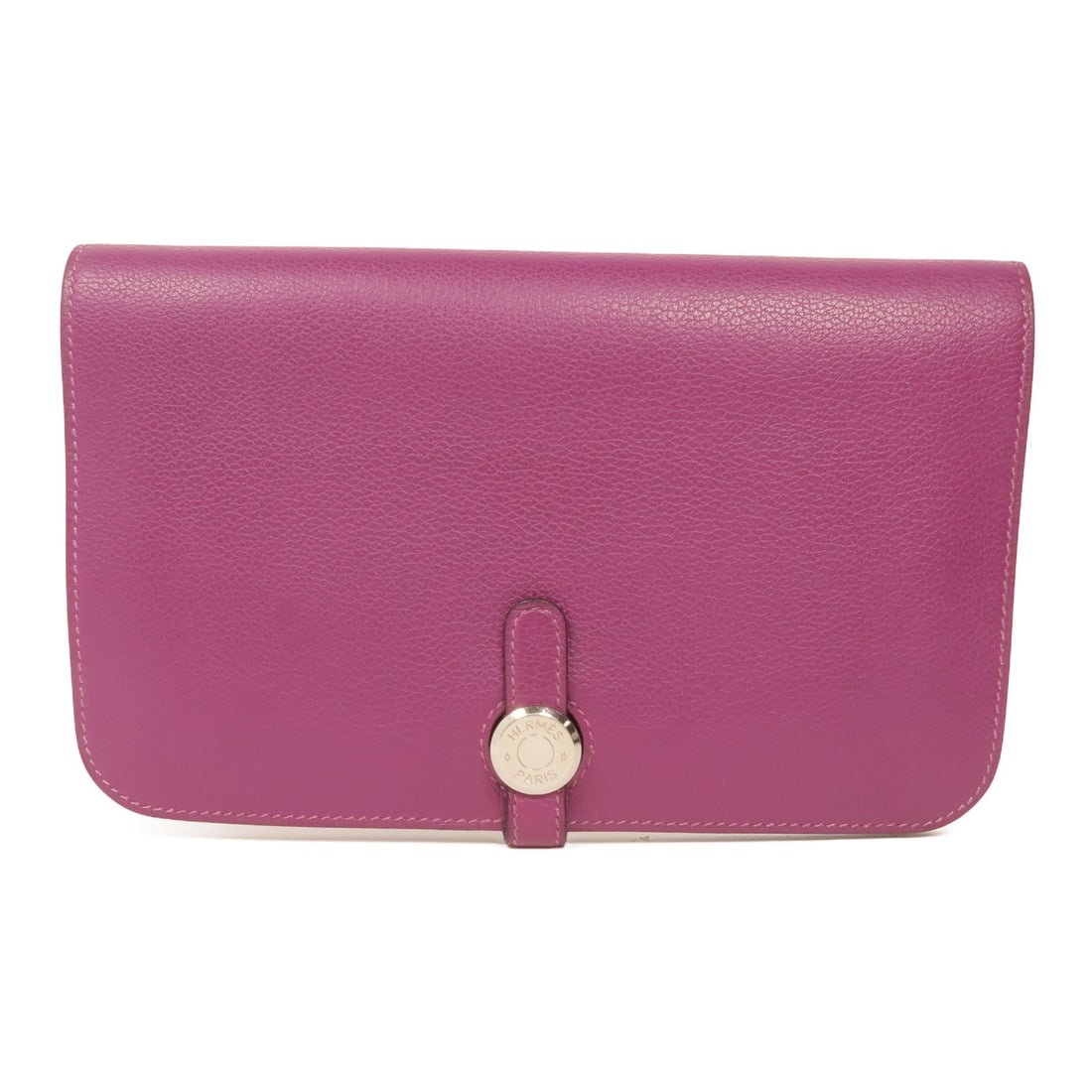 HERMES Dogon Bifold Wallet Evercolor Calfskin Purple PHW (1 of 18)
