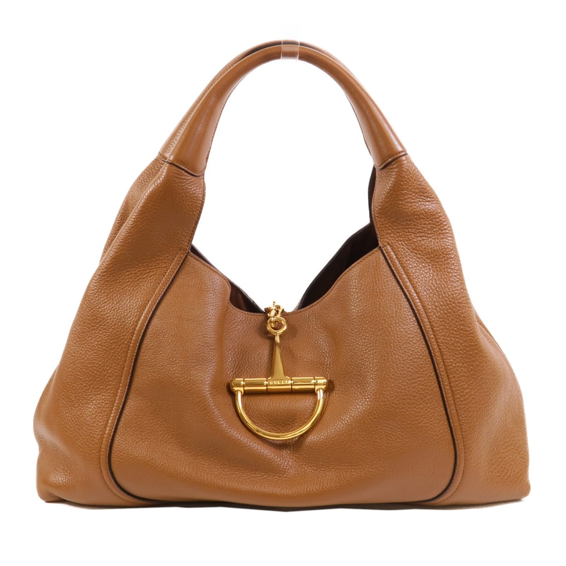 GUCCI Softbit Maxi Shoulder Bag Brown Calfskin with GHW: GUCCI Softbit Maxi Shoulder Bag Brown Calfskin with GHW A Gucci Softbit Maxi shoulder bag in brown calfskin leather with GHW detailing. This women's regular-size shoulder bag is made in Italy and come