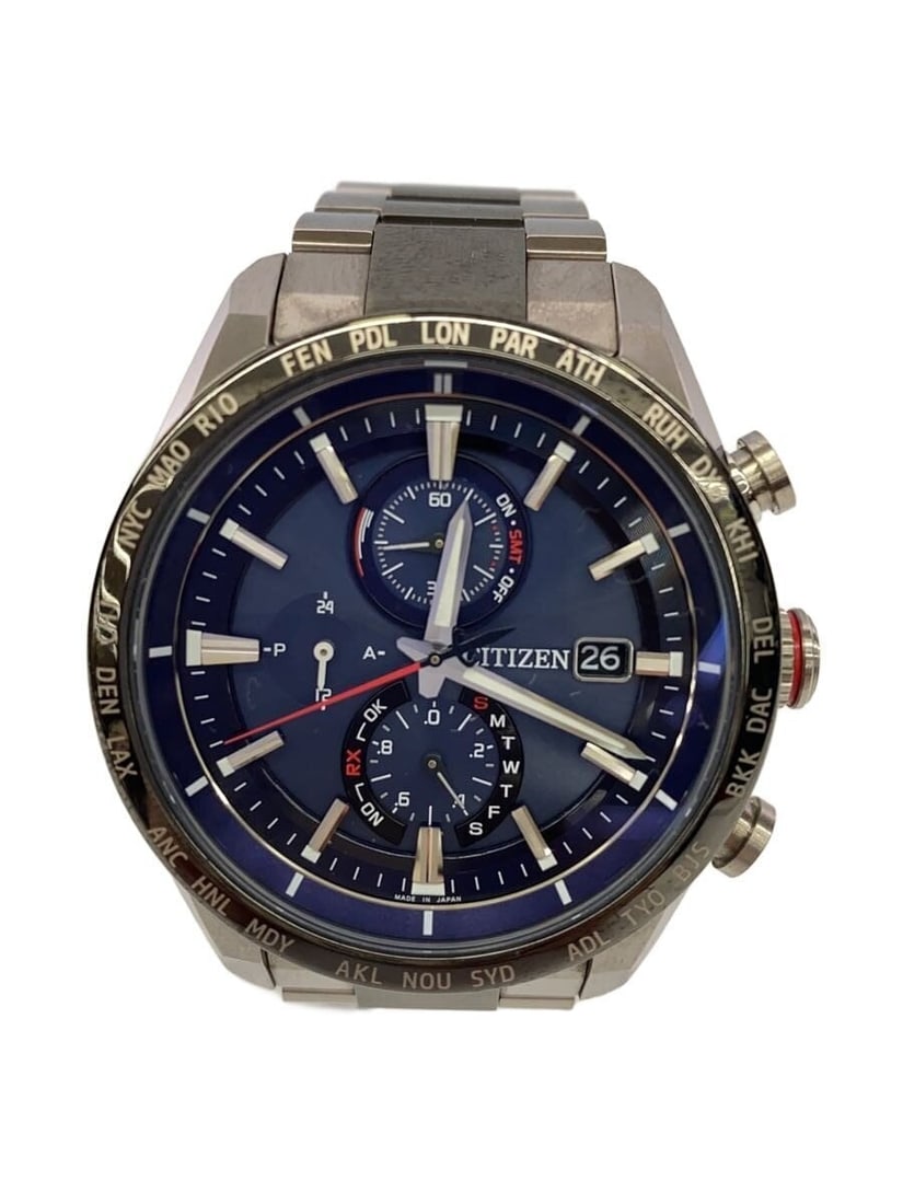 Citizen H800-T027024 Attesa mens Eco-Drive titanium wristwatch: Citizen H800-T027024 Attesa mens Eco-Drive titanium wristwatch Pre-owned CITIZEN men's wristwatch from the Attesa line with Eco-Drive Quartz H800-T027024 model. It is made of titanium and finished in 