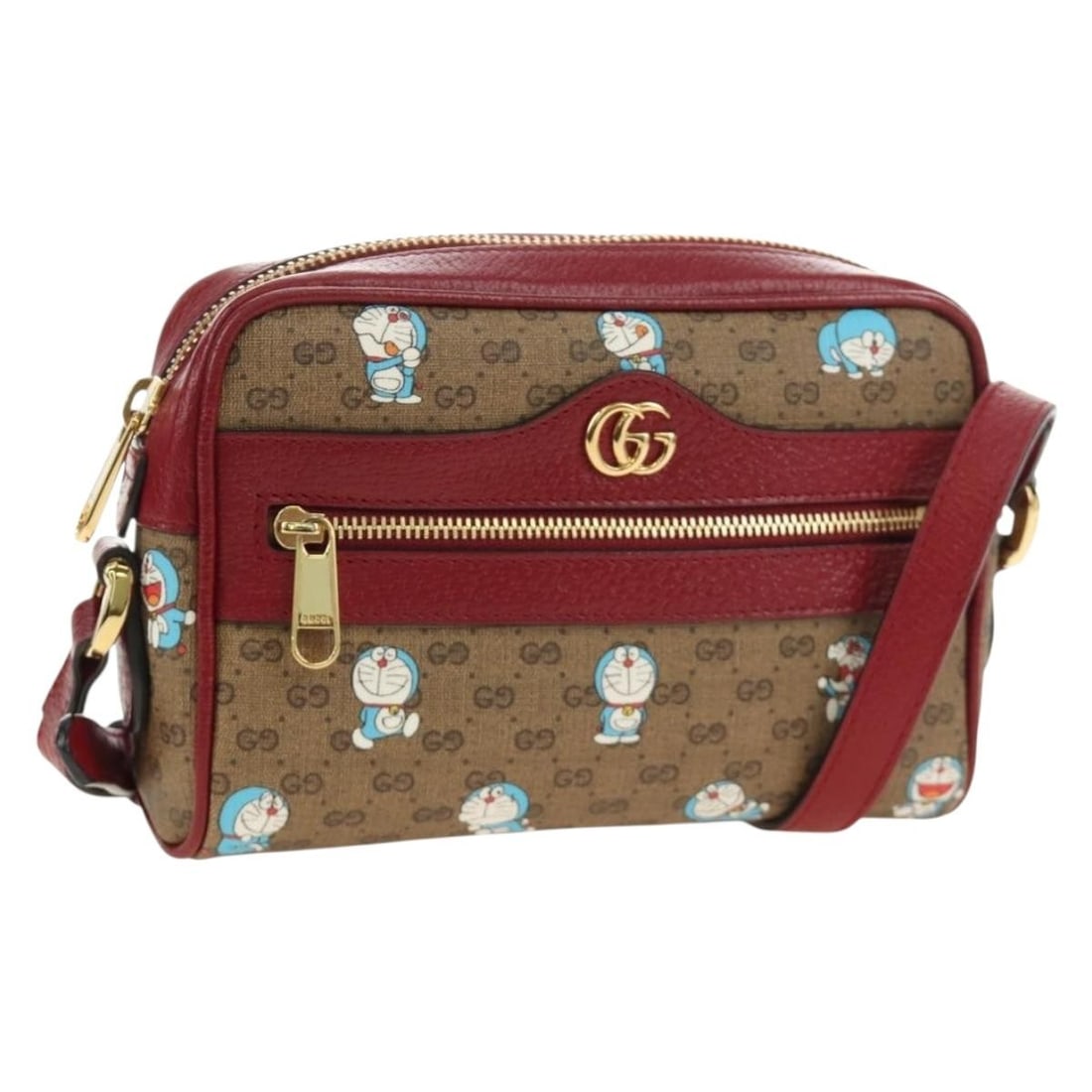 Gucci 647784 Doraemon Micro GG Supreme PVC Shoulder Bag Beige: Gucci 647784 Doraemon Micro GG Supreme PVC Shoulder Bag Beige Gucci Doraemon collaboration shoulder bag in beige Micro GG Supreme with PVC leather construction. This women's bag is made in Italy and i