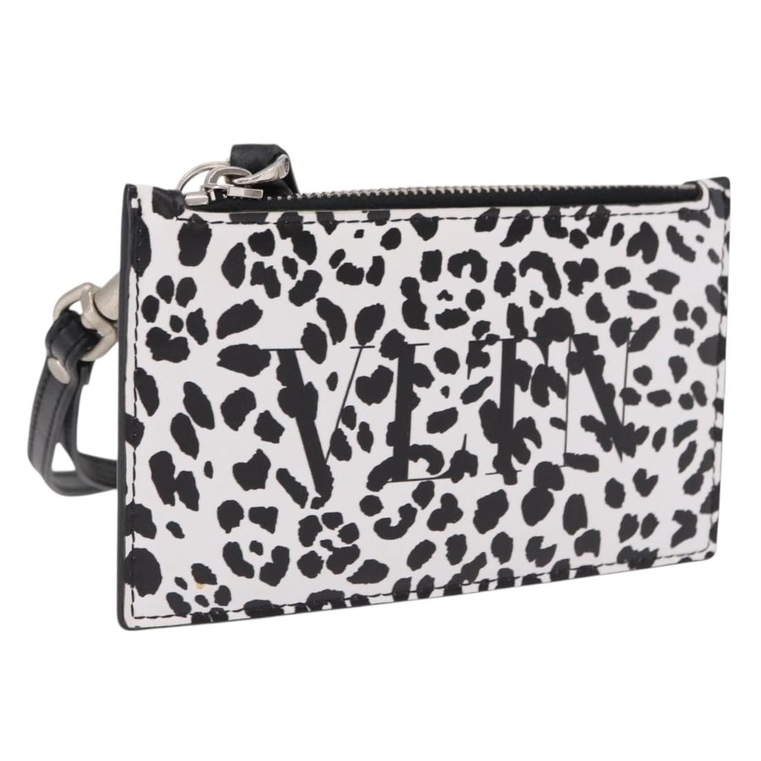 Valentino White Silver Leather Card Holder Made in Italy: Valentino White Silver Leather Card Holder Made in Italy Valentino leather card case in white and silver, made in Italy. It measures approximately W13 cm x H8 cm (W5.1 x H3.1 inches). The item is in A