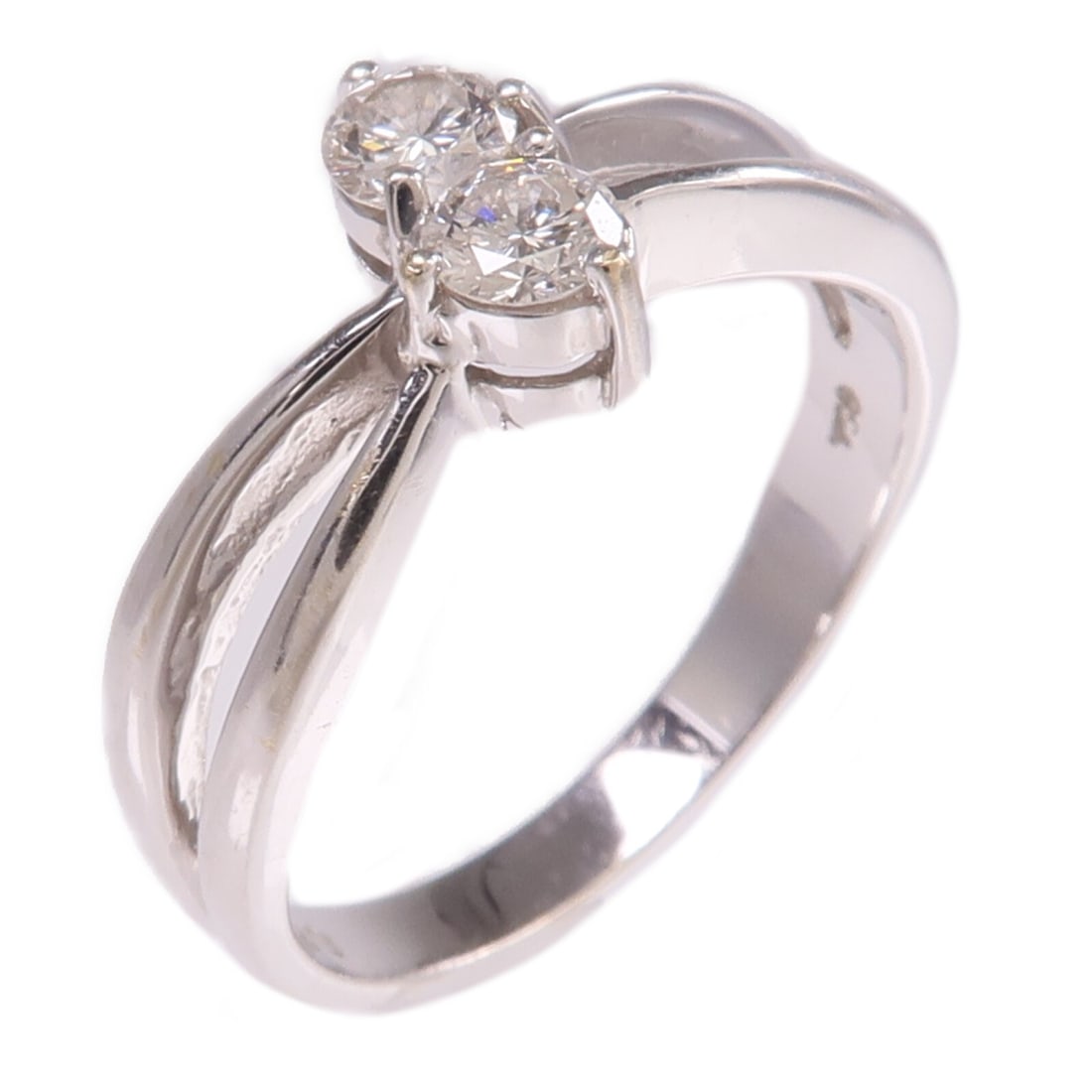 18K White Gold Diamond Ring Brand JEWELRY Size 5.75 (1 of 10)